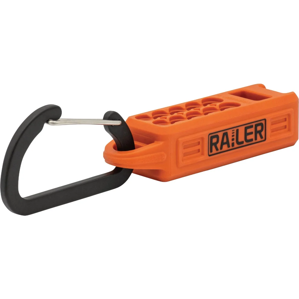 Elite Railer 10-Hole Magnetizer Bitrail Orange Bit Holder with Carabiner Efficient