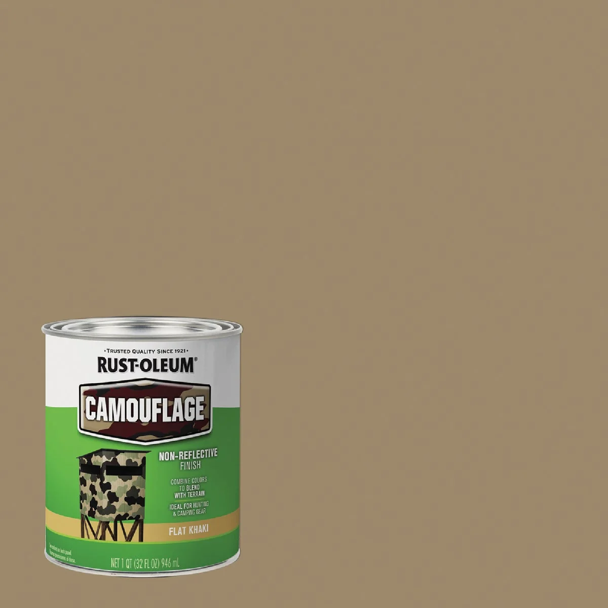 Top-Quality Rust-Oleum 1 Qt. Camouflage Brush Paint Khaki Consistent