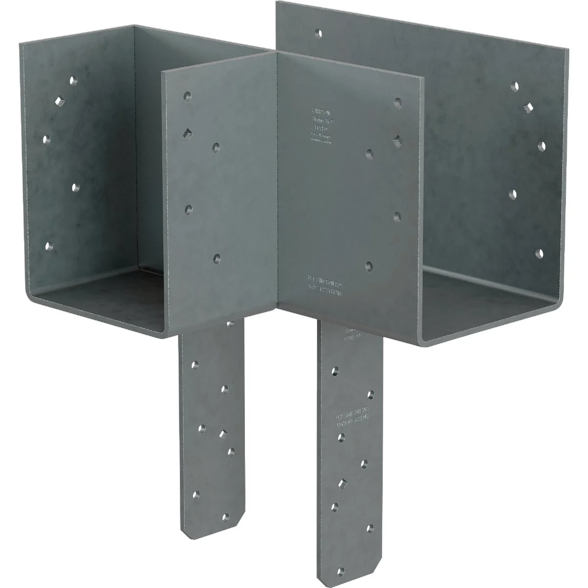 Efficient Simpson Strong-Tie ECCLLQ L-Shape End Column Cap for 6x Beam 6x Post with Strong-Drive SDS Screws Skewed Left Outstanding