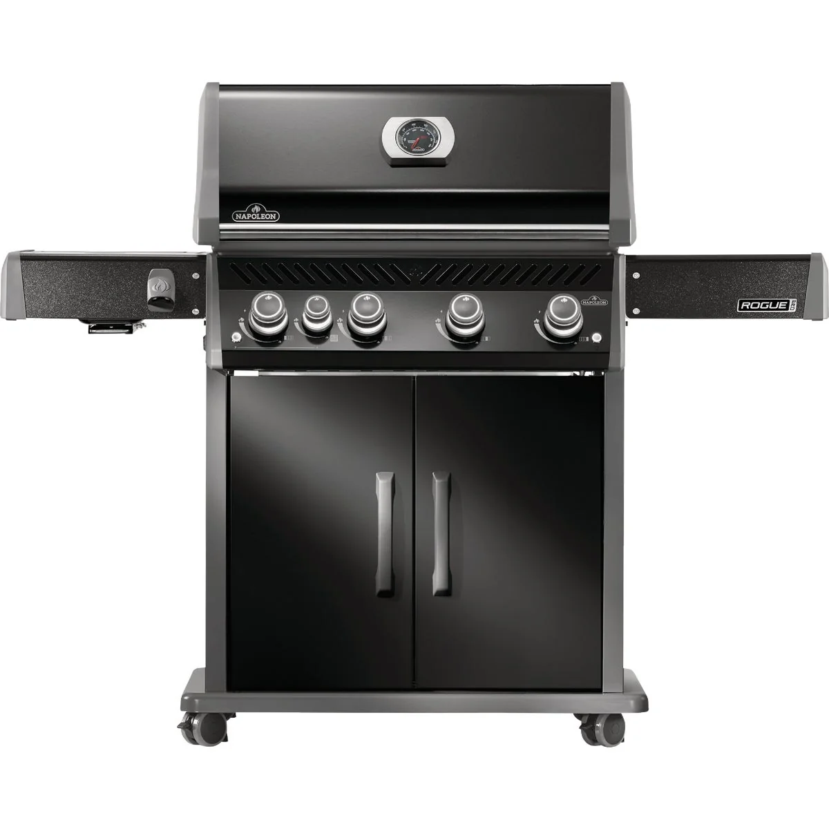 Top-Quality Napoleon Rogue Pro 525 4-Burner Natural Gas Grill with Infrared Side Burner Black Next-Generation