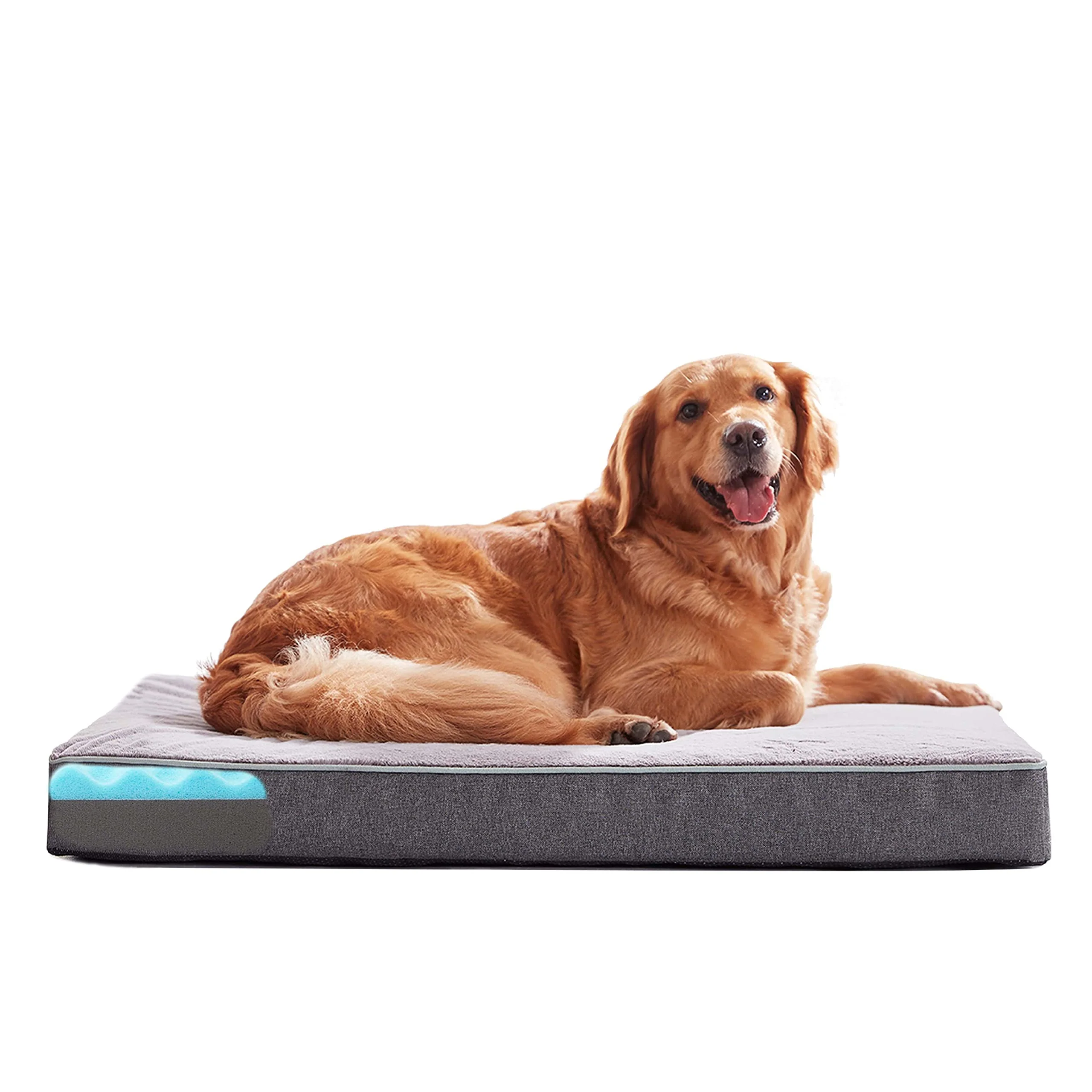 Classic GOHOO PET Orthopedic Memory Foam Dog Bed – Cooling Waterproof Removable Cover L 35in High-Performance