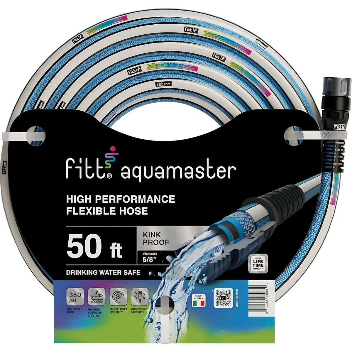 Functional Fitt Aquamaster 5 8 In. x 50 Ft. Hybrid Garden Hose Smooth