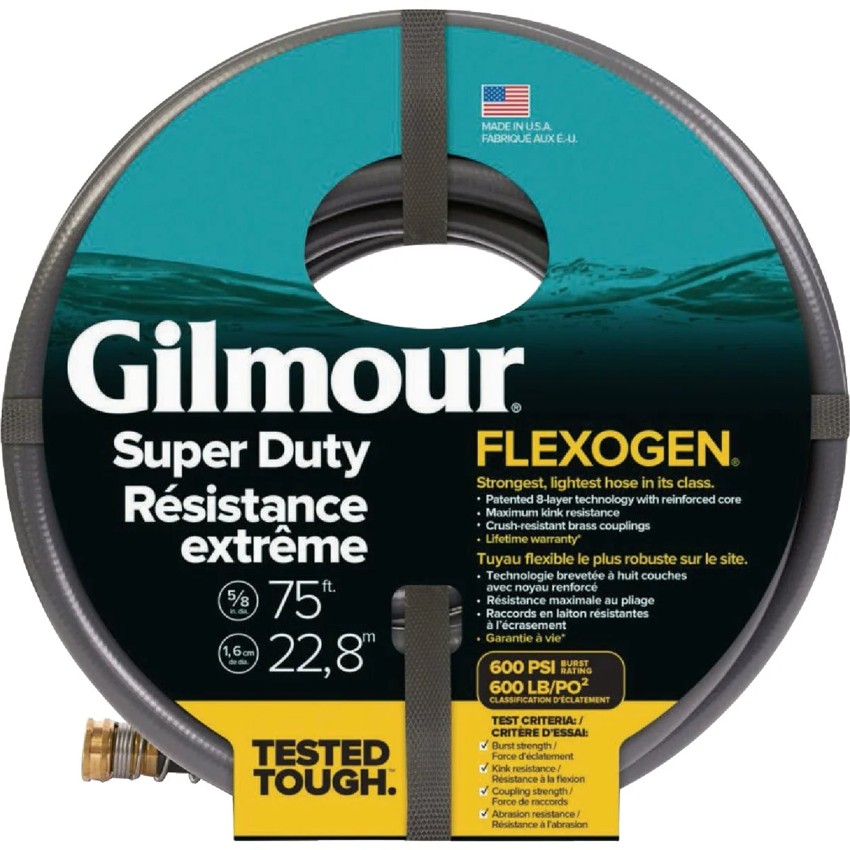 Professional Gilmour Flexogen 5 8 In. Dia. x 75 Ft. L. Super Duty Garden Hose Sustainable