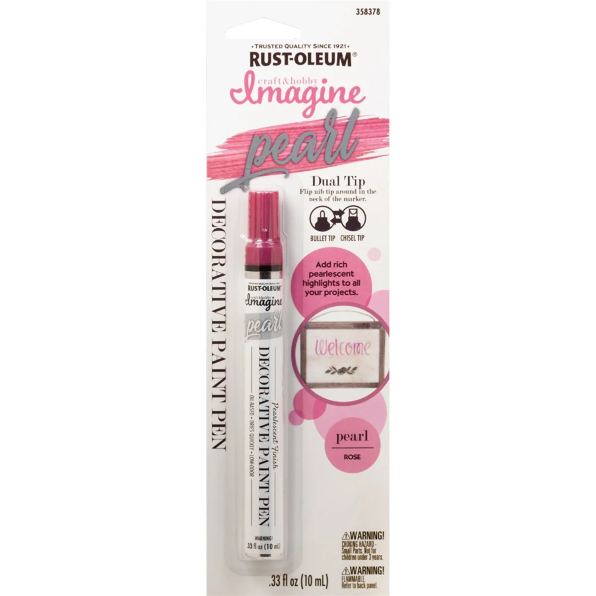 Effective Rust-Oleum Imagine Rose Pearl Decorative Paint Pen Reliable