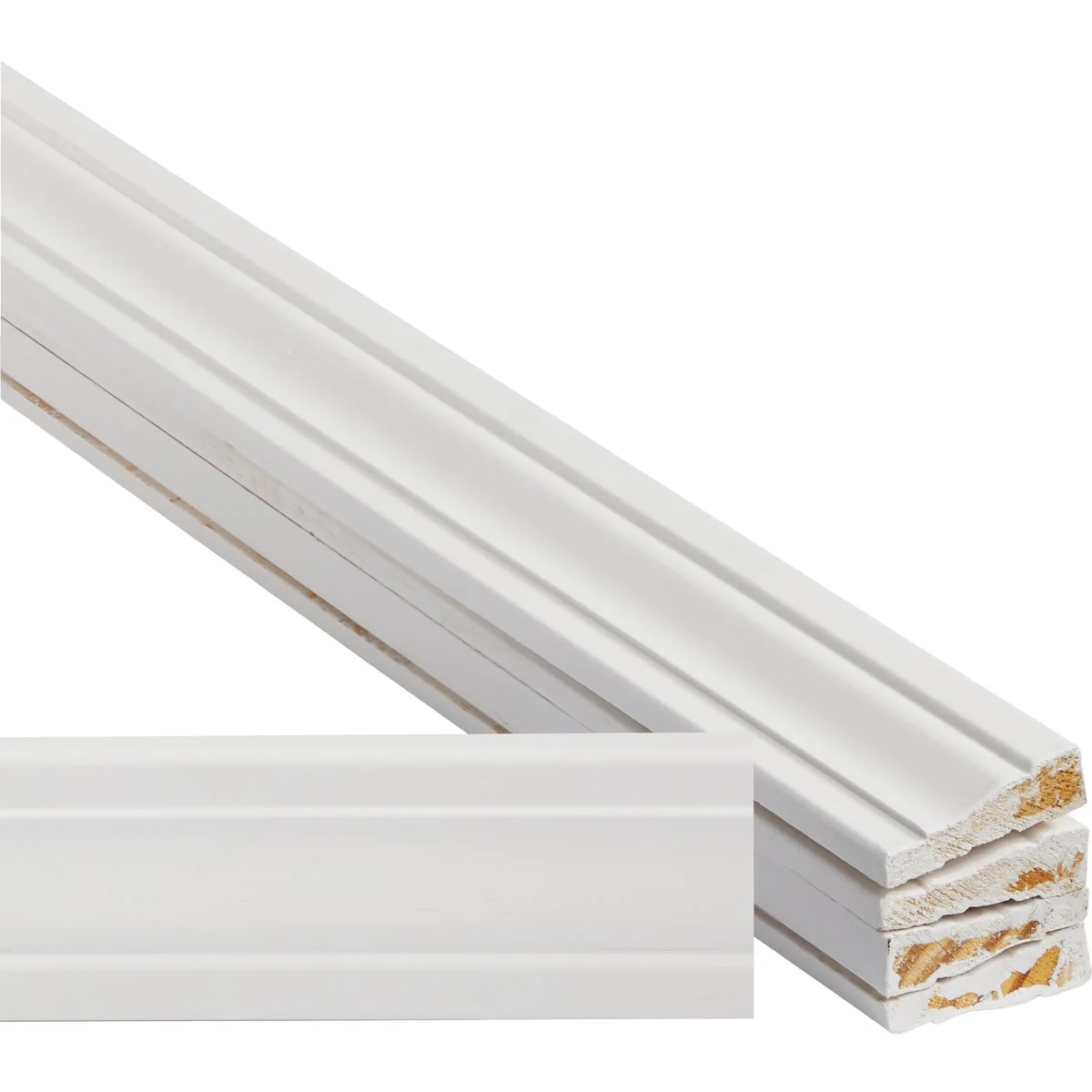 Natural Alexandria Moulding AlexPAK 11 16 In. W. x 2-1 4 In. H. x 7 Ft. L. Primed Finger Joint Pine Colonial Casing 5-Pack Premium Material