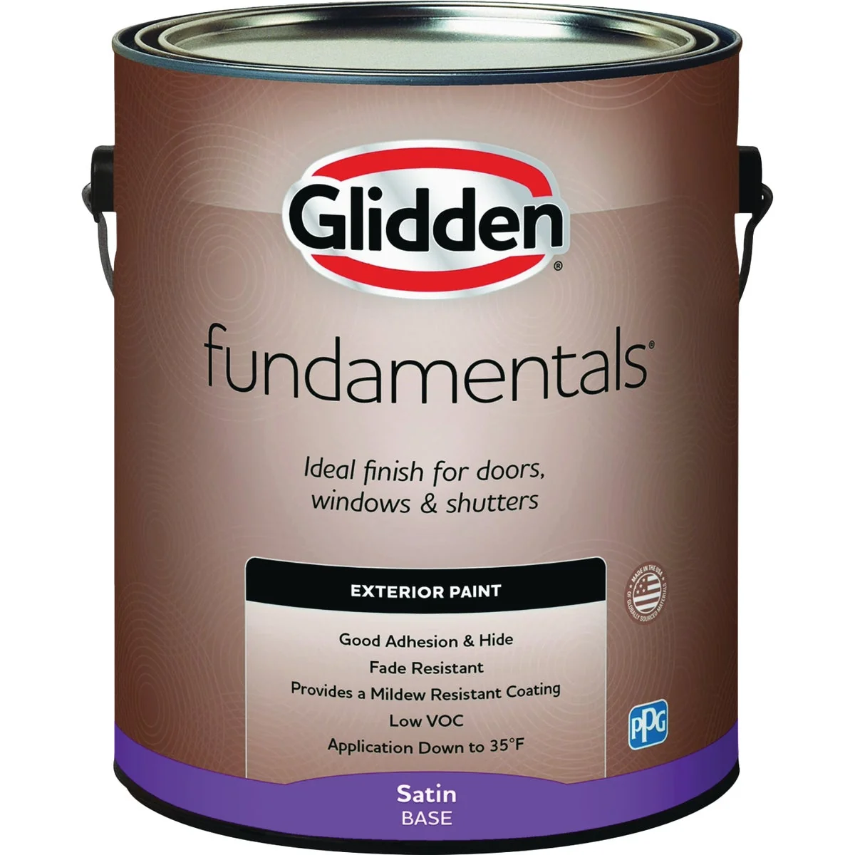 Comfortable Glidden Fundamentals Exterior Paint Satin Midtone Base Gallon Crafted