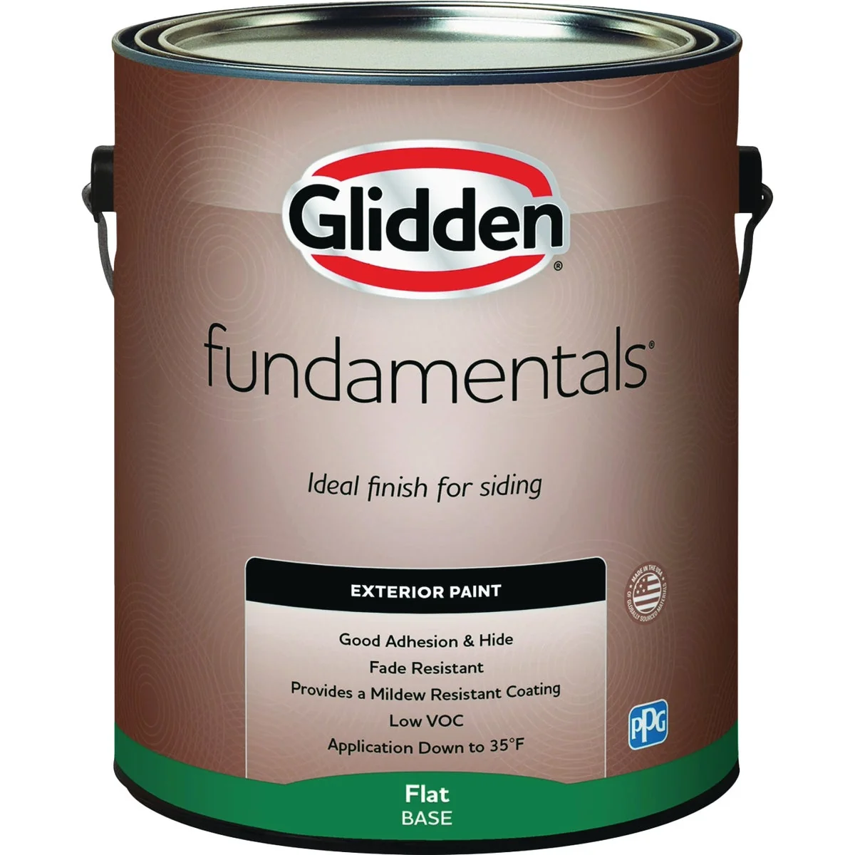 Recyclable Glidden Fundamentals Exterior Paint Flat White Pastel Base Gallon Outstanding