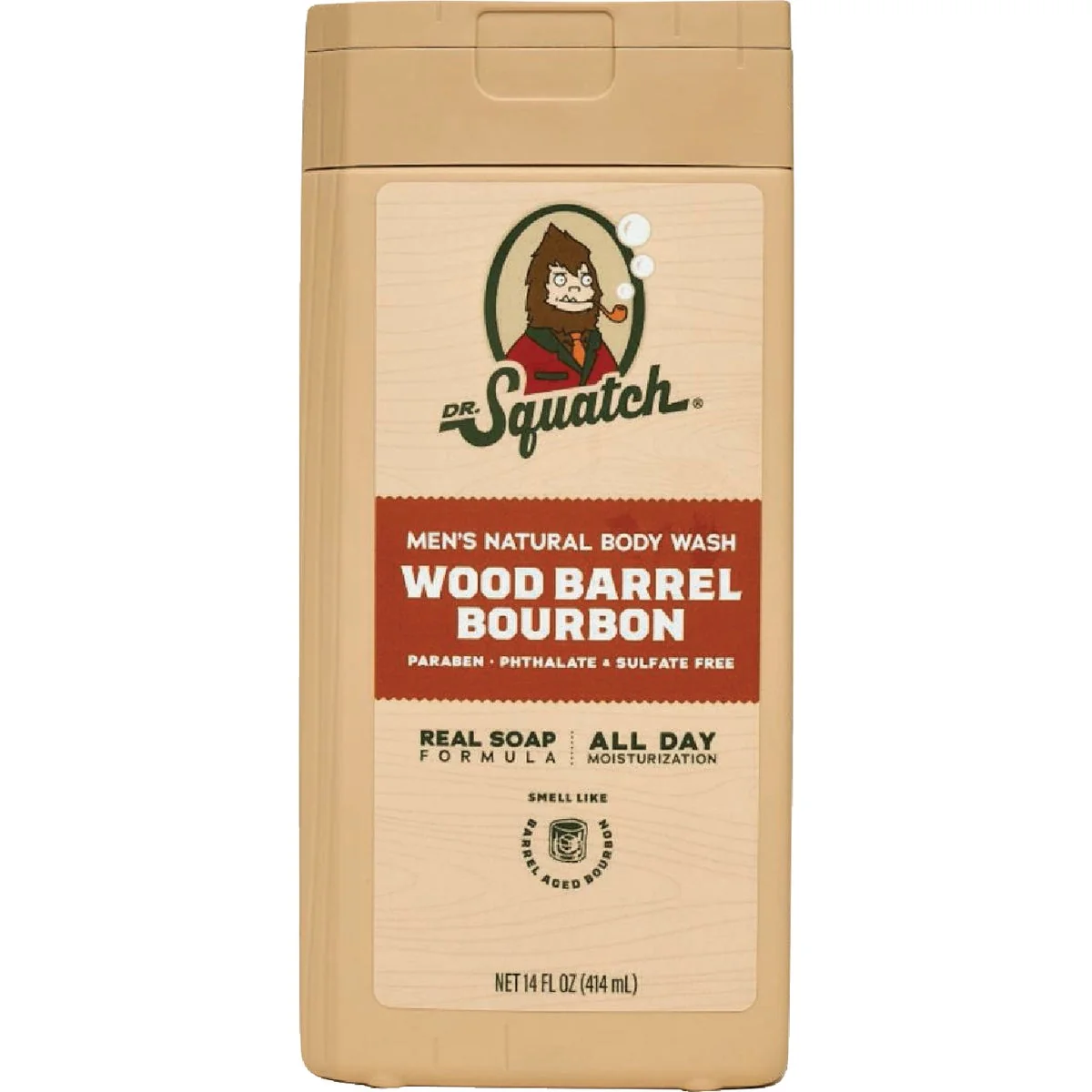Sophisticated Dr. Squatch 14 Oz. Wood Barrel Bourbon Scent Body Wash Exclusive