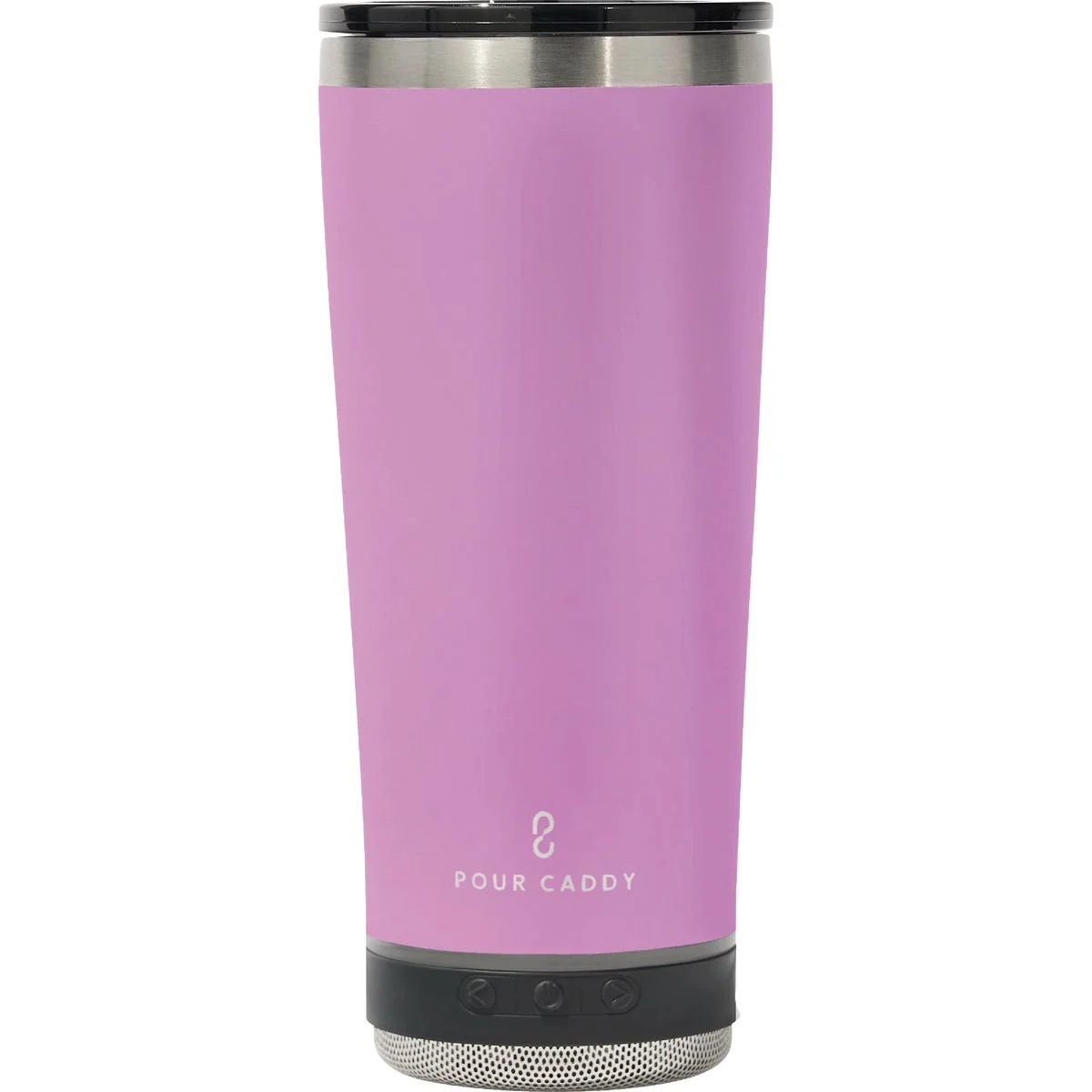 Advanced Pour Caddy Go Caddy 18 Oz. Pink Insulated Tumbler with Speaker Flexible