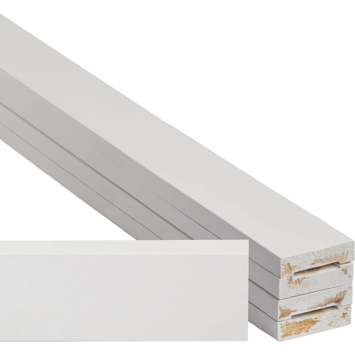 Top-Quality Alexandria Moulding AlexPAK 1 In. W. x 3 In. H. x 8 Ft. L. Primed Finger Joint Pine Modern Trim Board 5-Pack Smooth