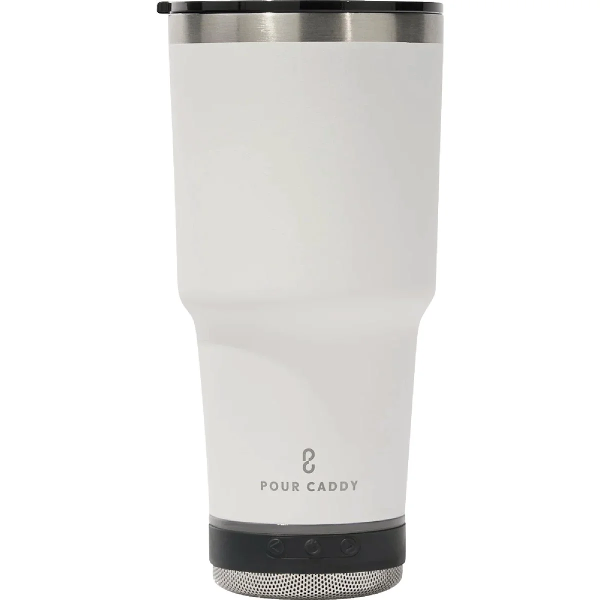 High-Quality Pour Caddy Go Caddy 28 Oz. White Insulated Tumbler with Speaker Casual