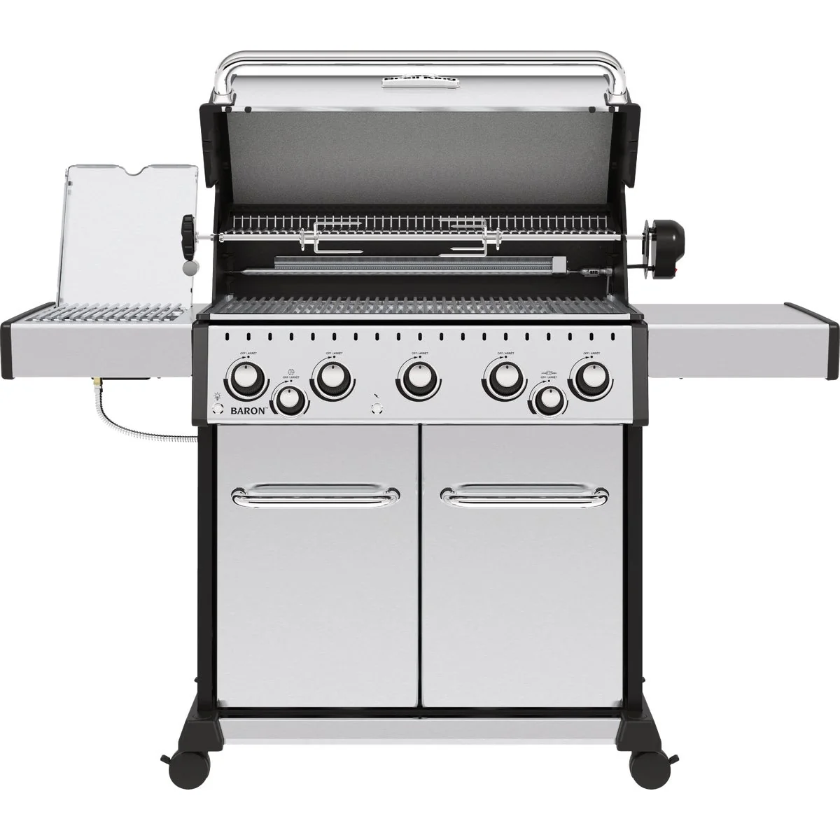 Premium Broil King Baron S 590 Pro IR 5-Burner Stainless Steel 45 000 BTU LP Gas Grill Original Design