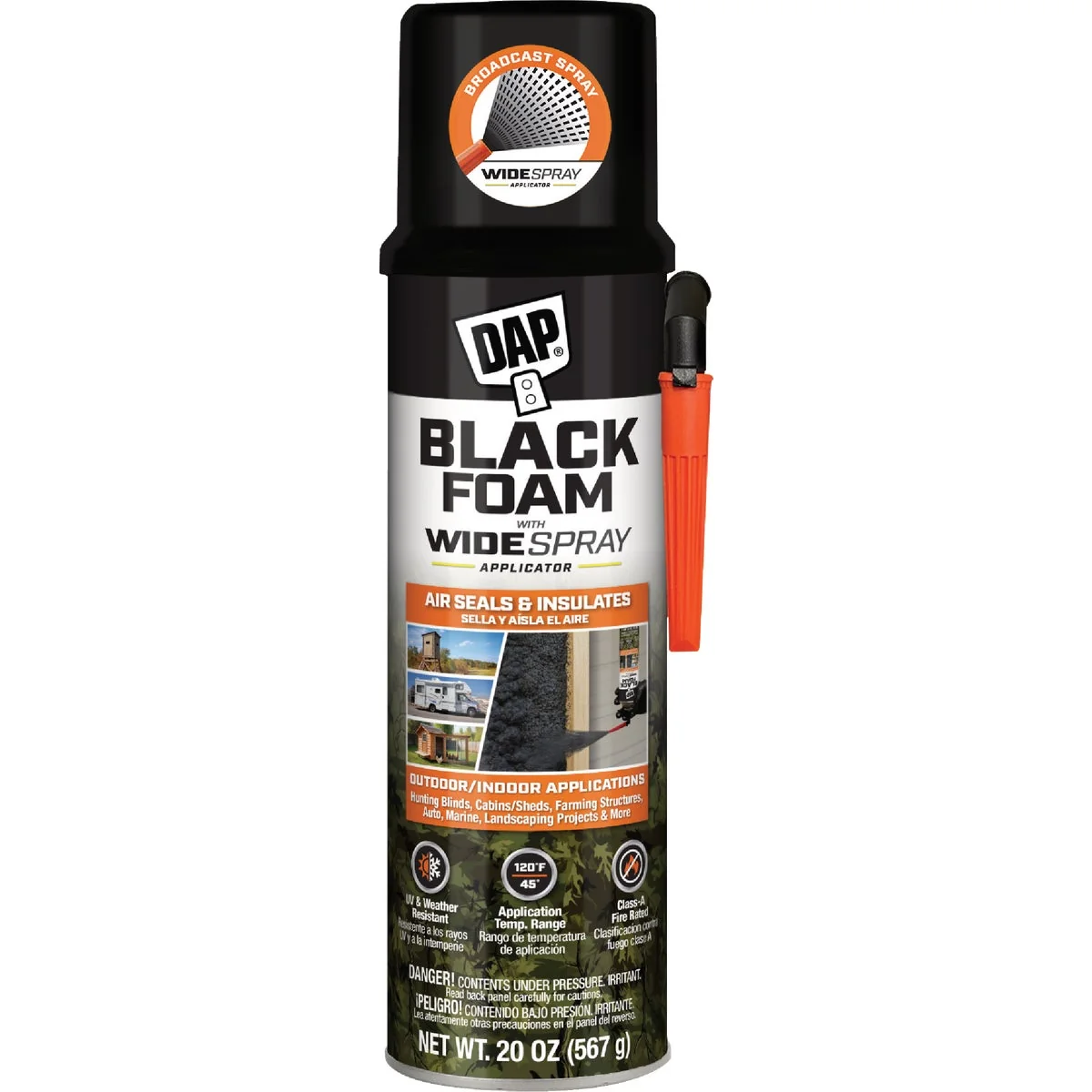 Exceptional DAP 20 Oz. Black Insulating Foam with Widespray Applicator Reliable