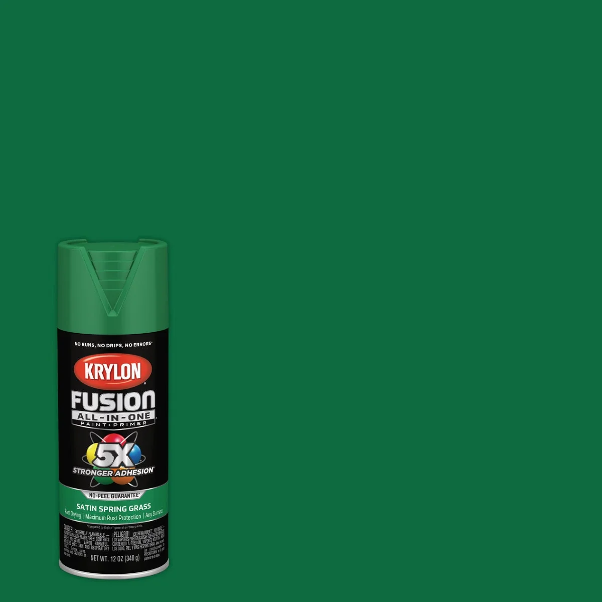 Top-Quality Krylon Fusion All-In-One 12 Oz. Satin Spray Paint Spring Grass Secure