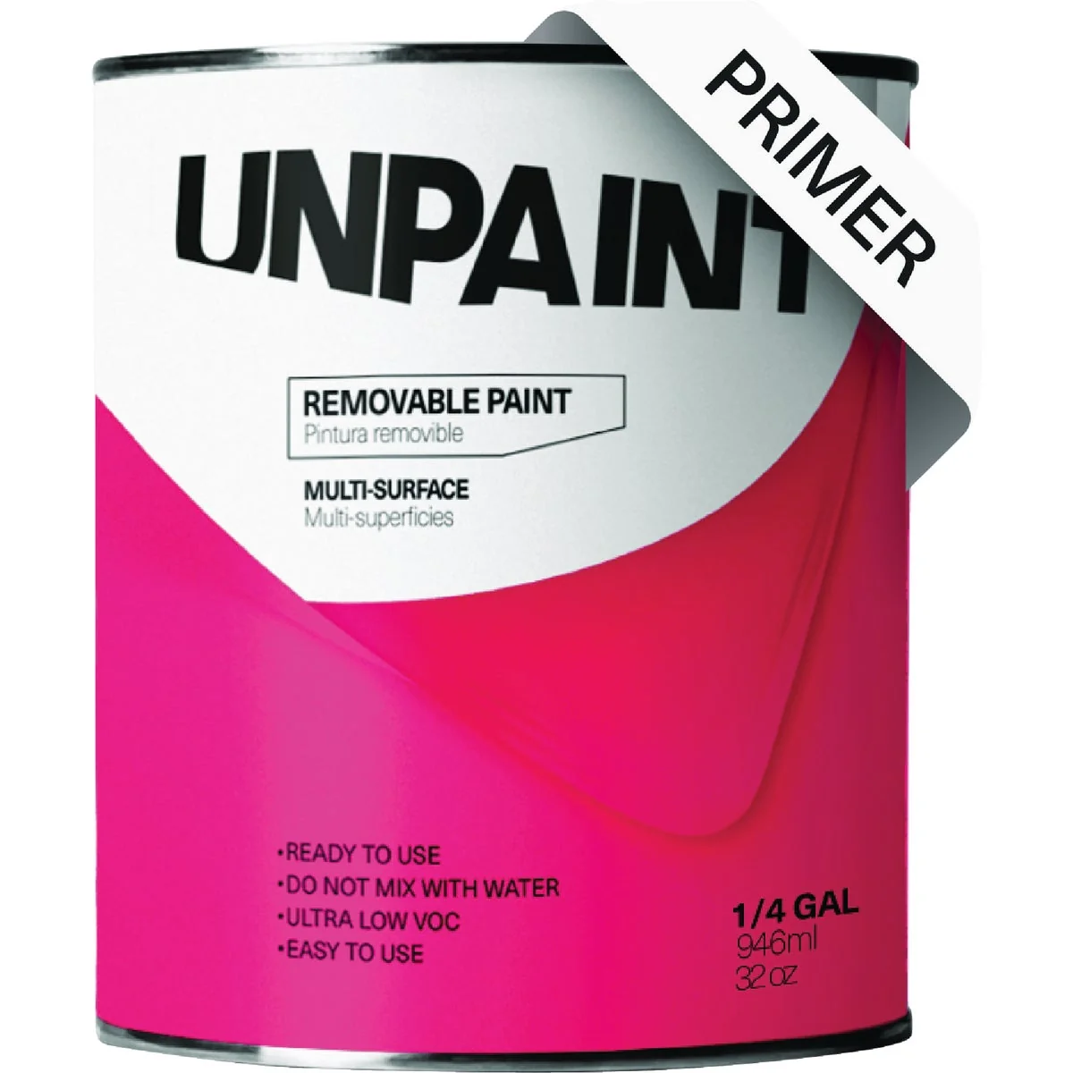 Pure Unpaint Removable Water Base Matte Interior Wall Paint Primer Clear Base 1 Qt. Advanced