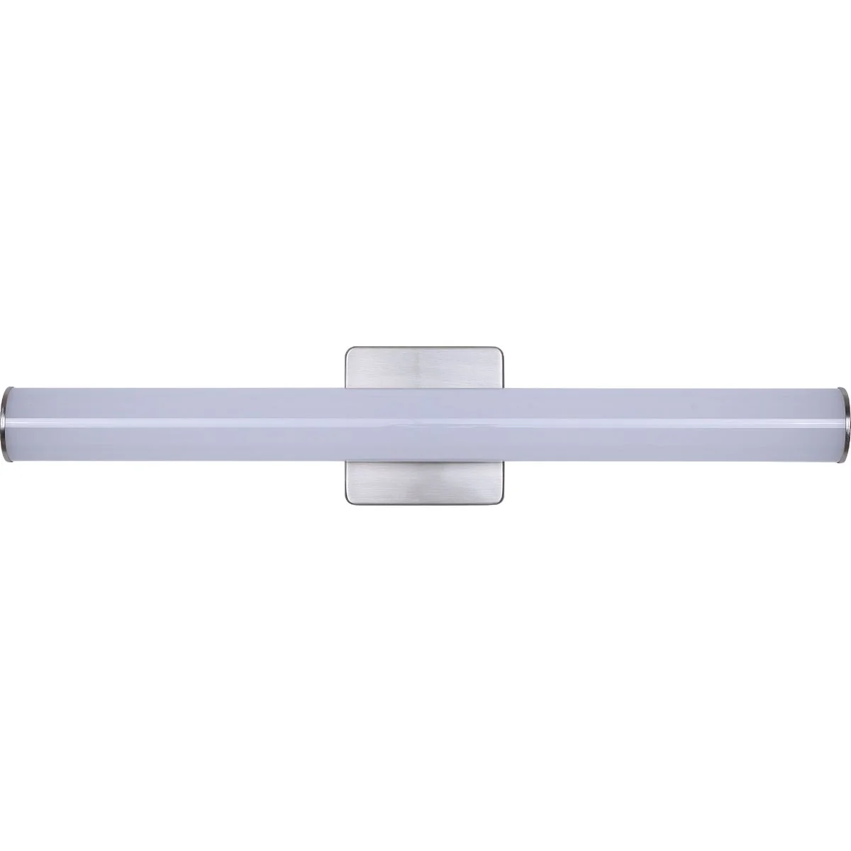 Professional Canarm Osten 24 In. Brushed Nickel LED Vanity Bath Light Fixture Tubular Glossy Opal Glass Fast