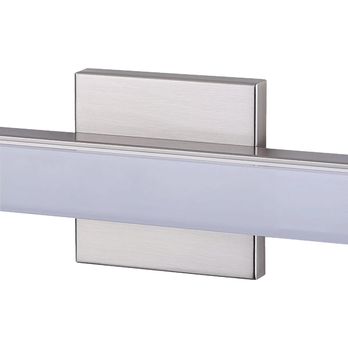 Genuine Canarm Jonah 24 In. Brushed Nickel LED Vanity Bath Light Fixture Square Glossy Opal Glass Dependable