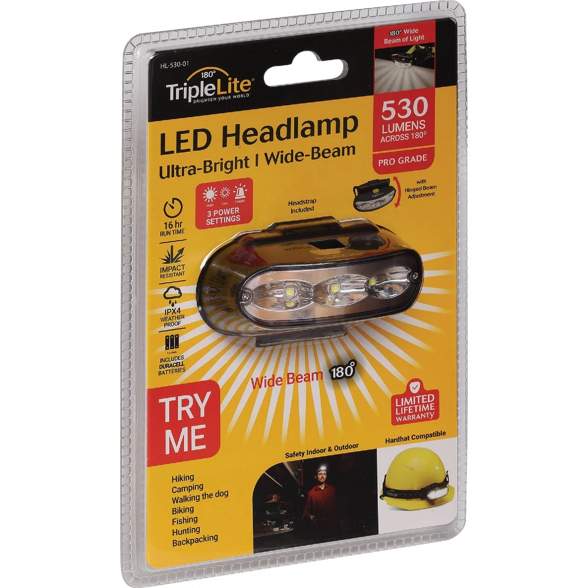 Green TripleLite 530 Lm. 180 Deg LED Headlamp Crafted