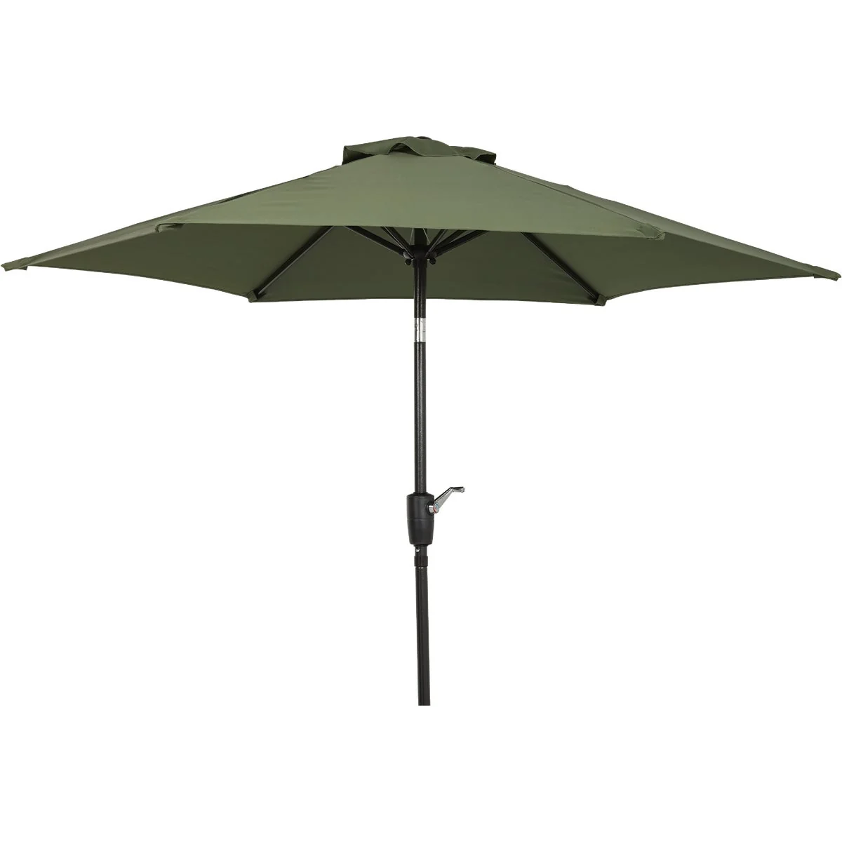 First-Class 7.5 Ft. Aluminum Tilt Crank Heather Green Patio Umbrella - PFAS Expertly Made