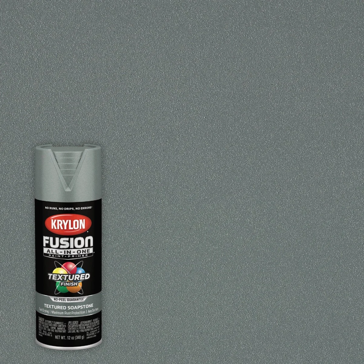 Smooth Krylon Fusion All-in-One 12 Oz. Textured Spray Paint Primer Soapstone Elite