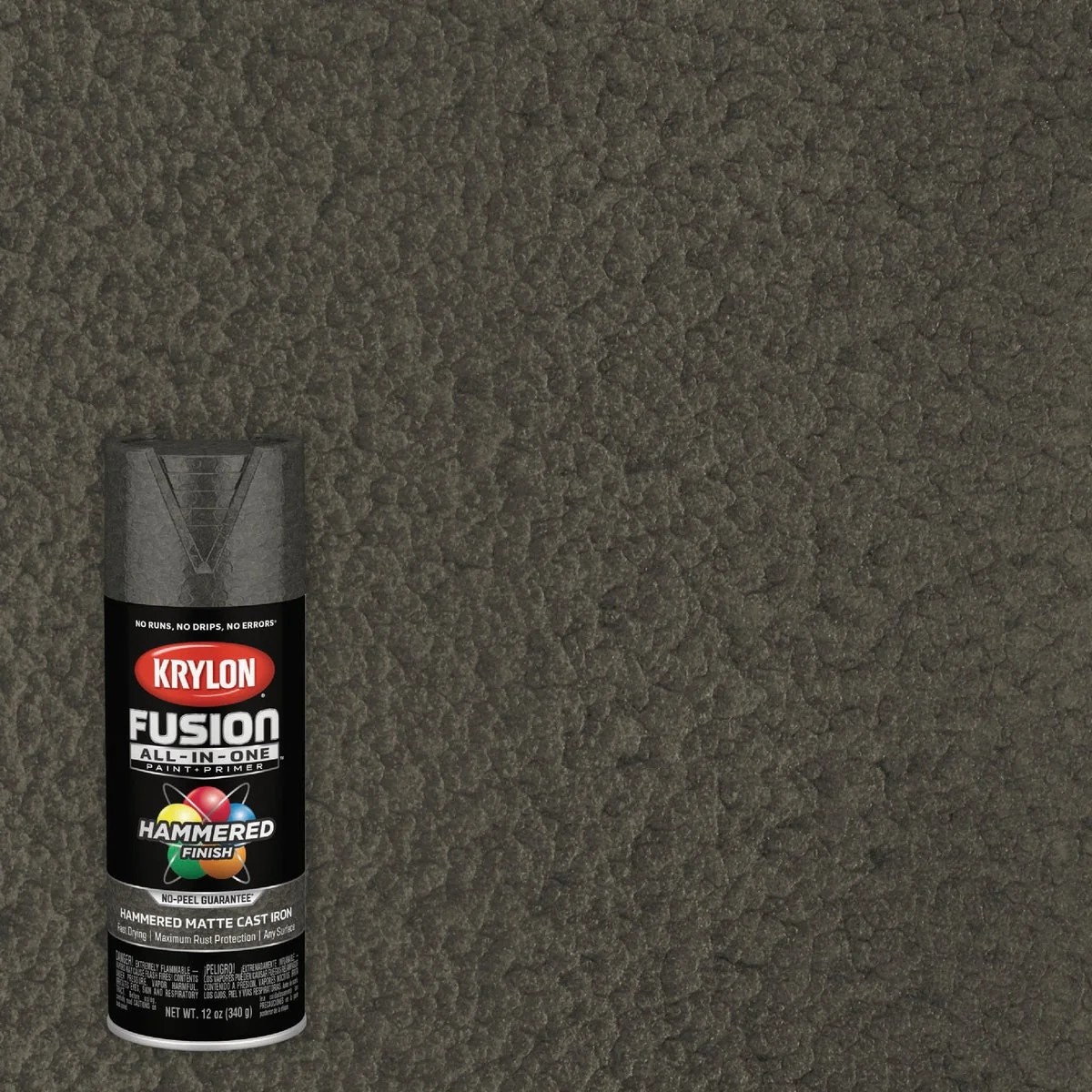 Recyclable Krylon Fusion All-In-One 12 Oz. Hammered Spray Paint Primer Brown Elegant