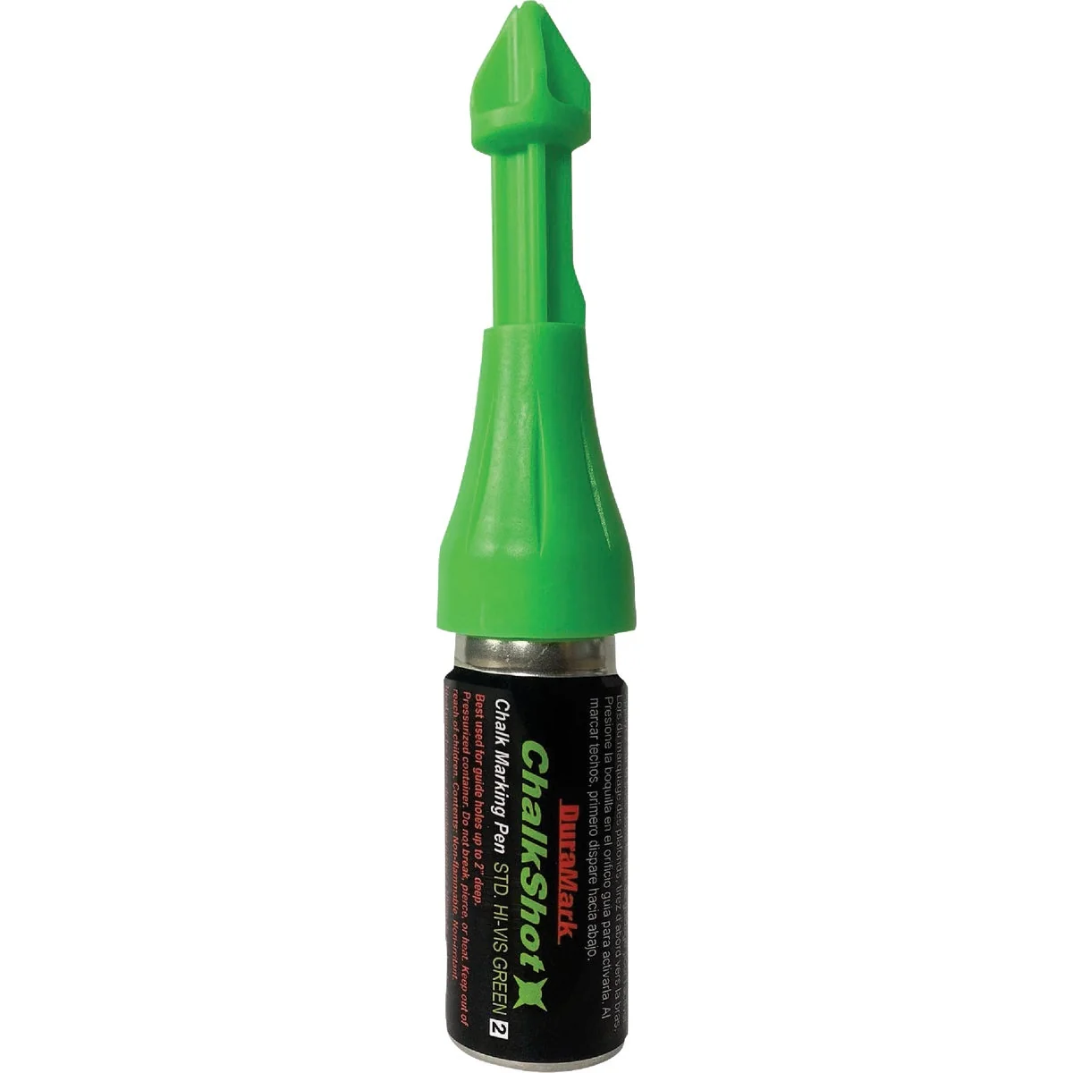 Solid DuraMark ChalkShot 1 Oz. Hi-Vis Green Drill Hole Chalk Marker Expertly Made