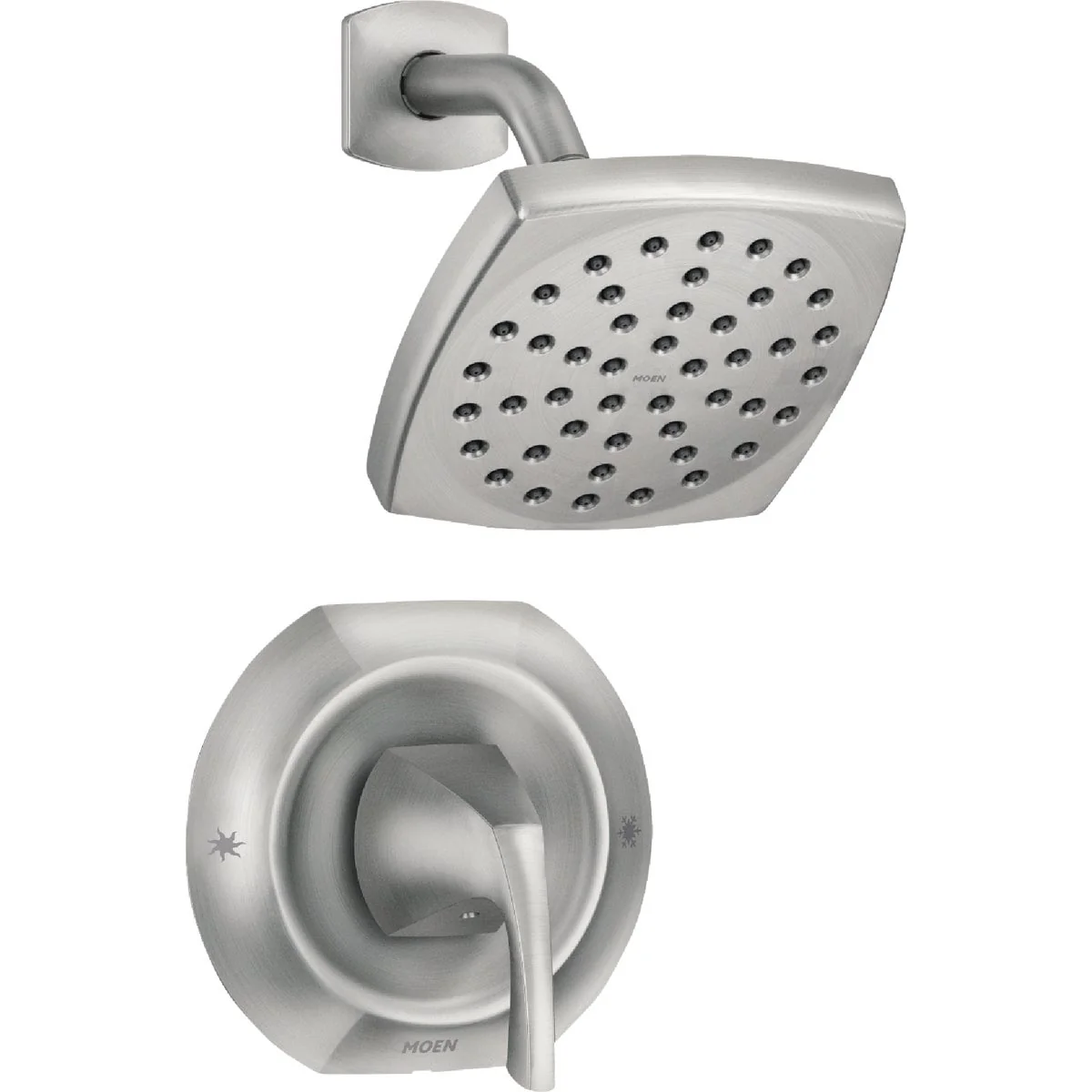 Safe Moen Lindor Posi-Temp 1-Handle Lever Shower Faucet Spot Resist Brushed Nickel User-Friendly