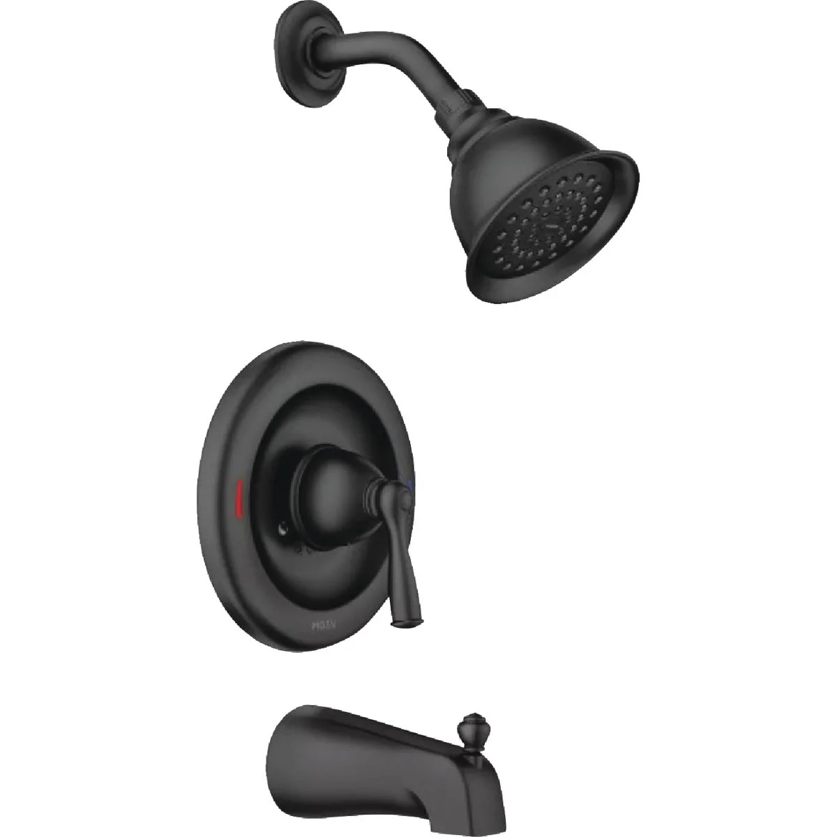 Versatile Moen Banbury Posi-Temp 1-Handle Lever Tub and Shower Faucet Matte Black Traditional
