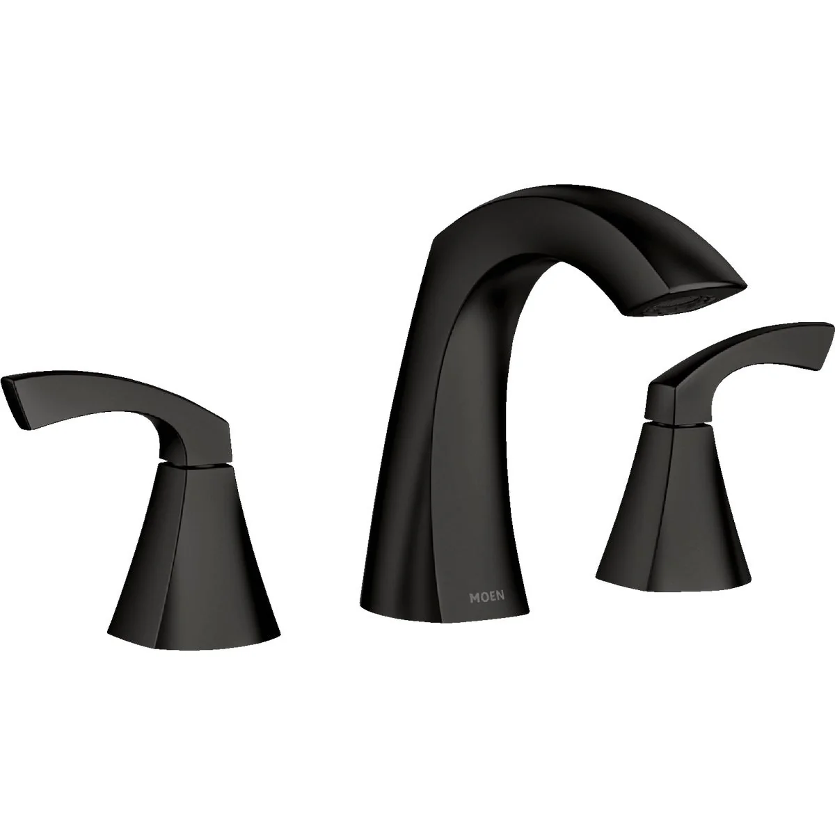 Expertly Made Moen Lindor 2-Handle Lever Widespread Bathroom Faucet Matte Black Solid