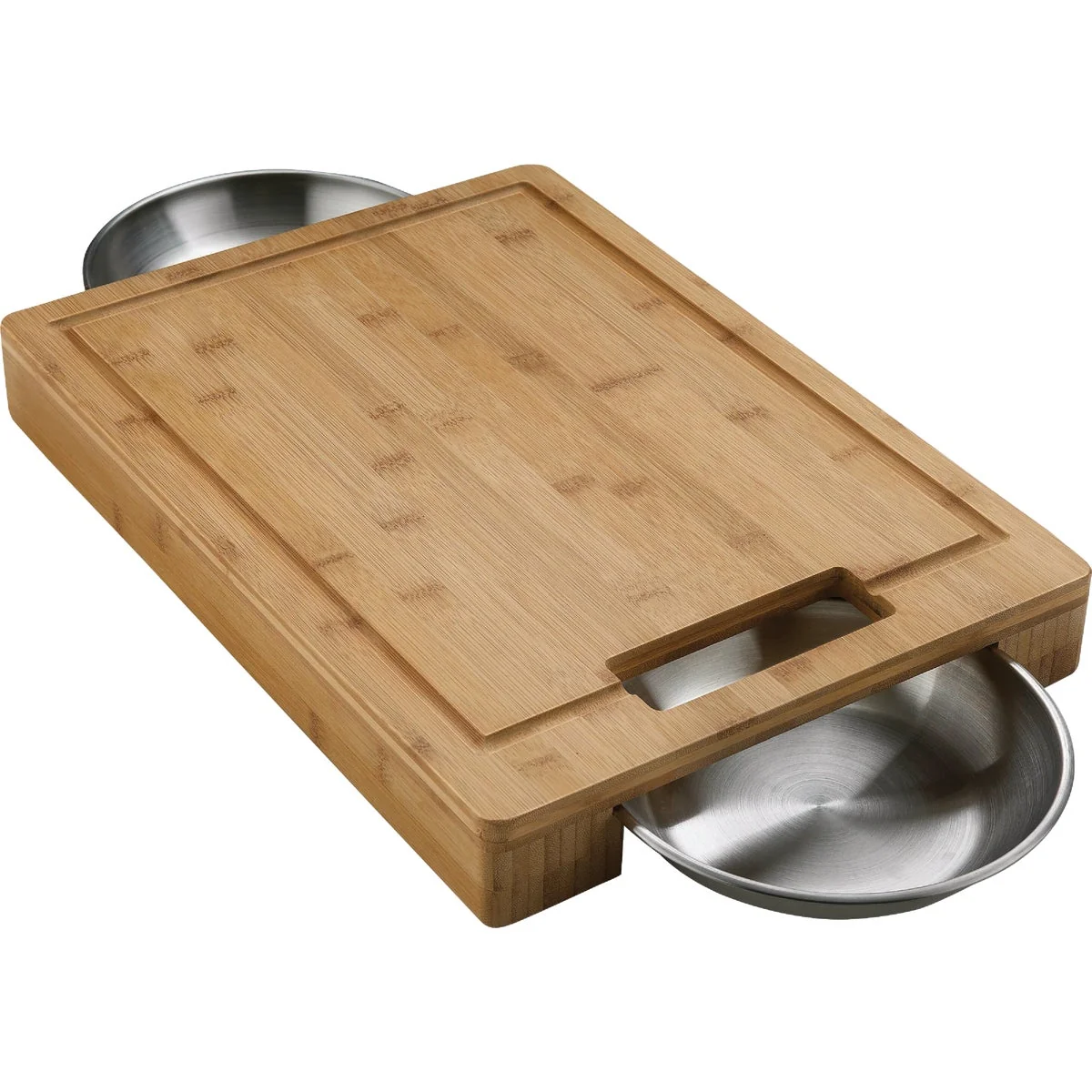 Practical Napoleon PRO Cutting Board with Stainless Steel Bowls Artisan