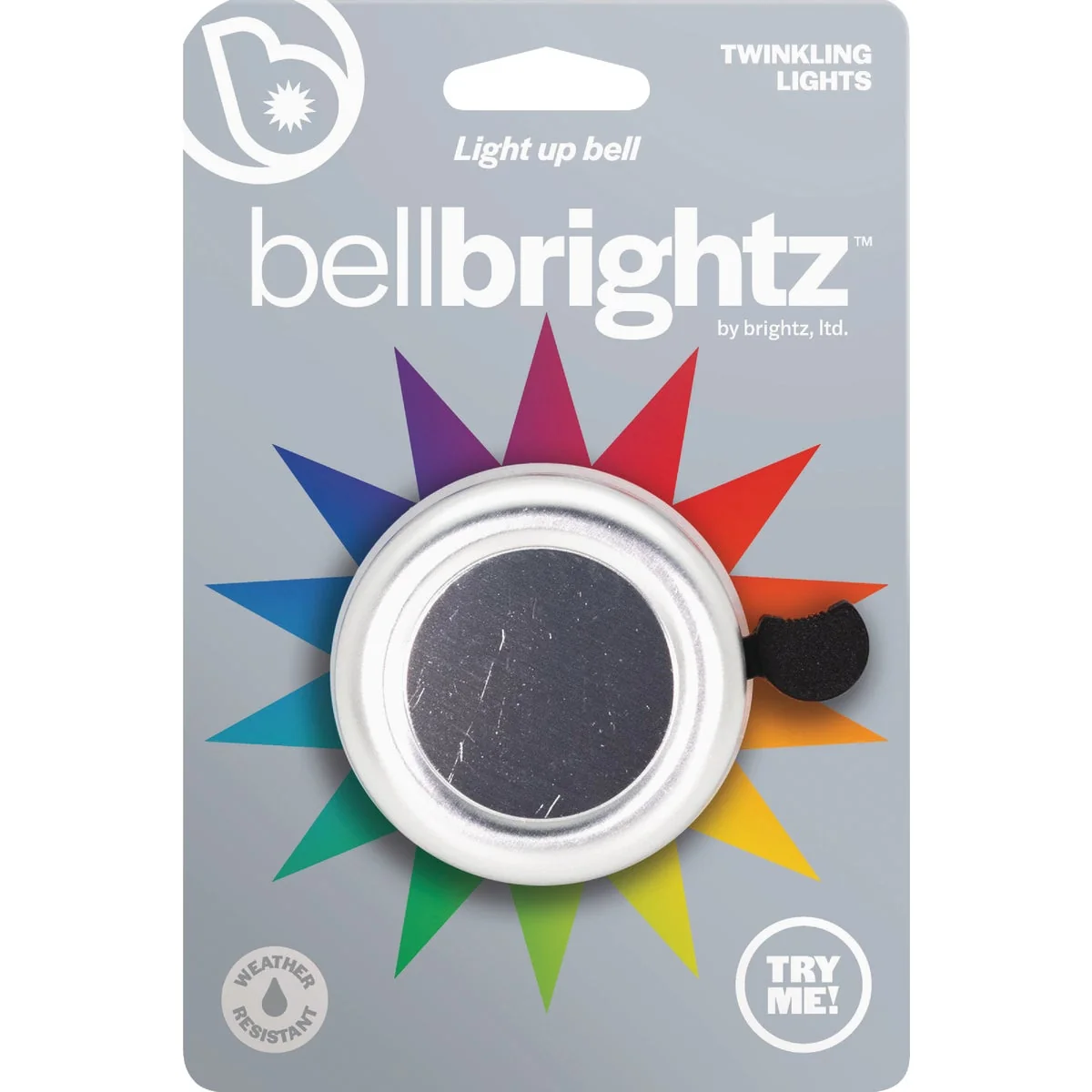Environmentally Friendly Brightz Bellbrightz Multicolor LED Bicycle Bell Versatile