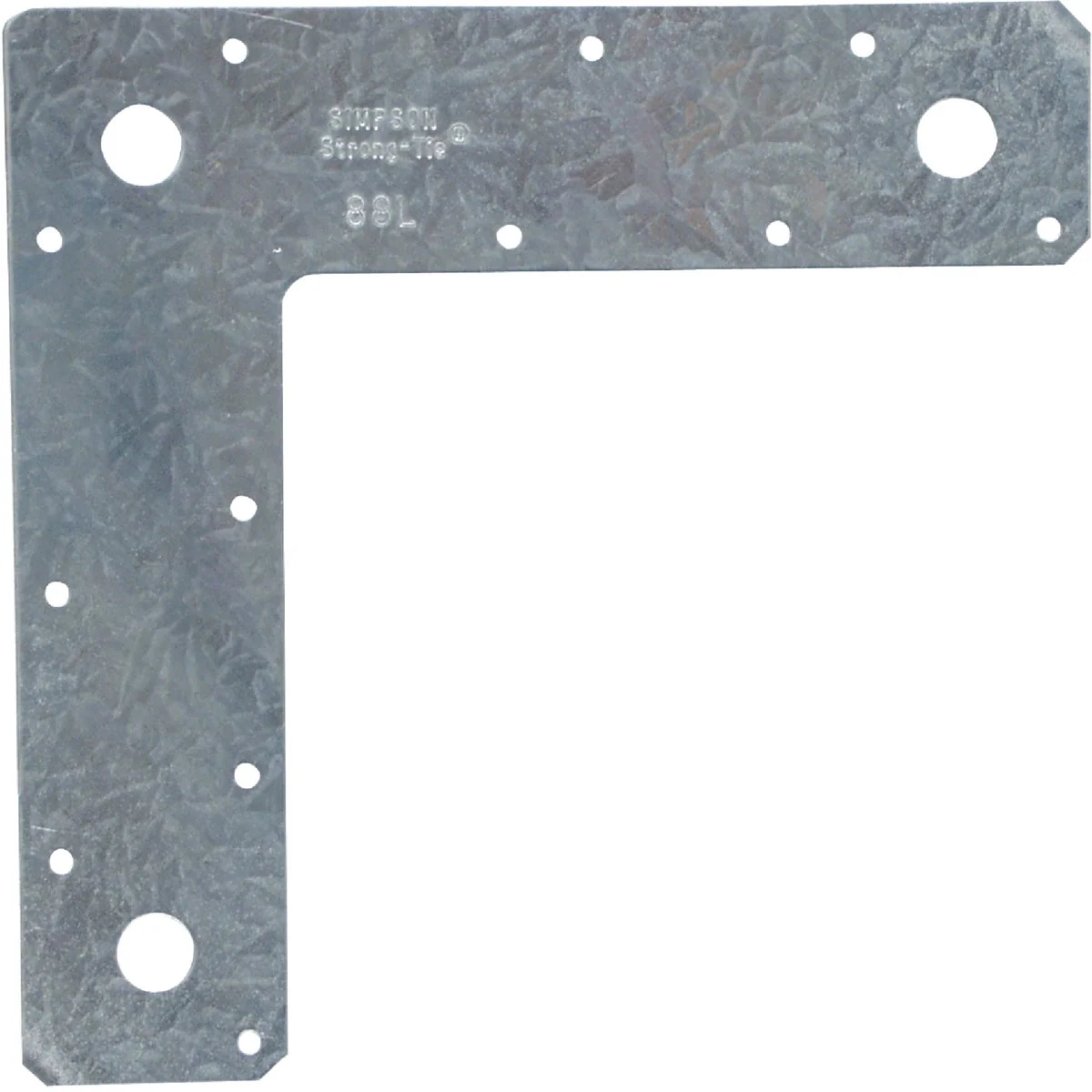 Pure Simpson Strong-Tie 8 In. L x 8 In. H x 2 In. W 14 ga Steel L Strap Tie Original Design
