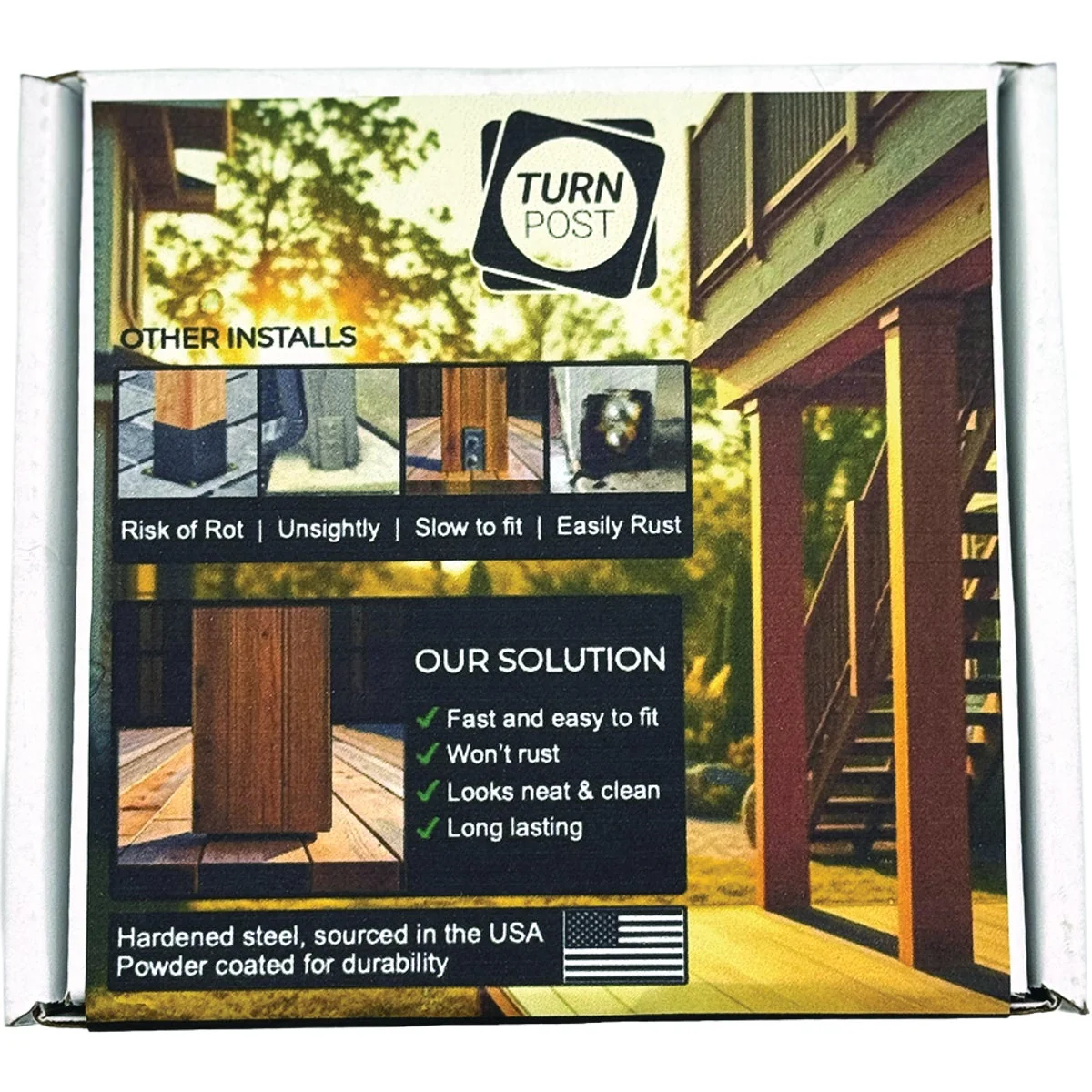 Elegant Turn-Post 6 In. x 6 In. Larger Steel Post Connector Long-Lasting