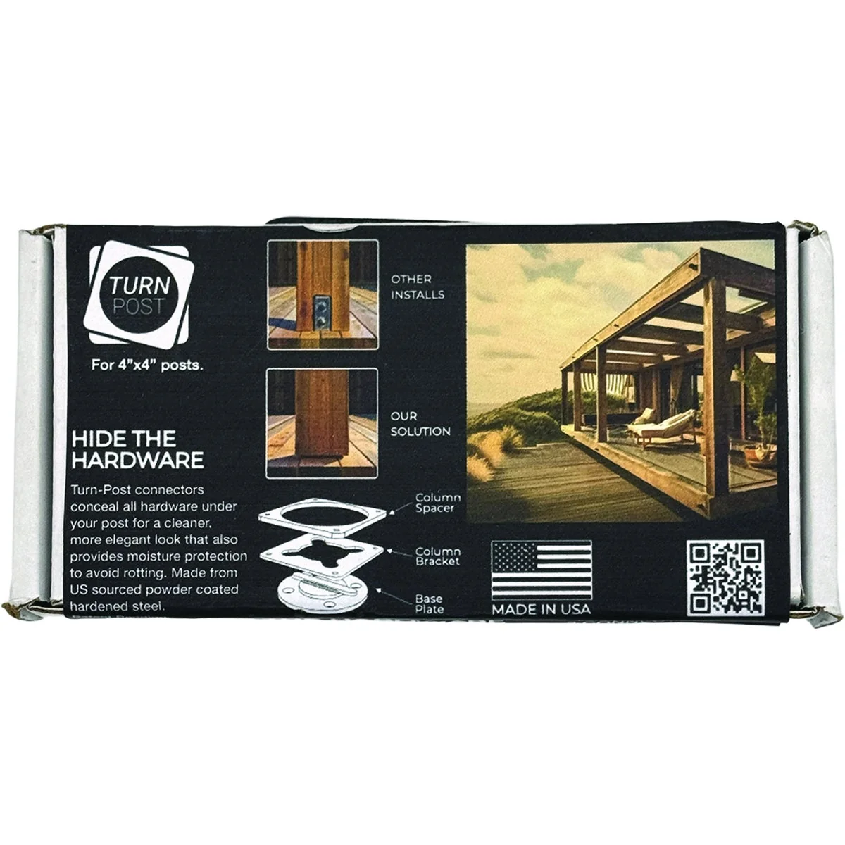 Trendy Turn-Post 4 In. x 4 In. Steel Post Connector 2-Pack Elite