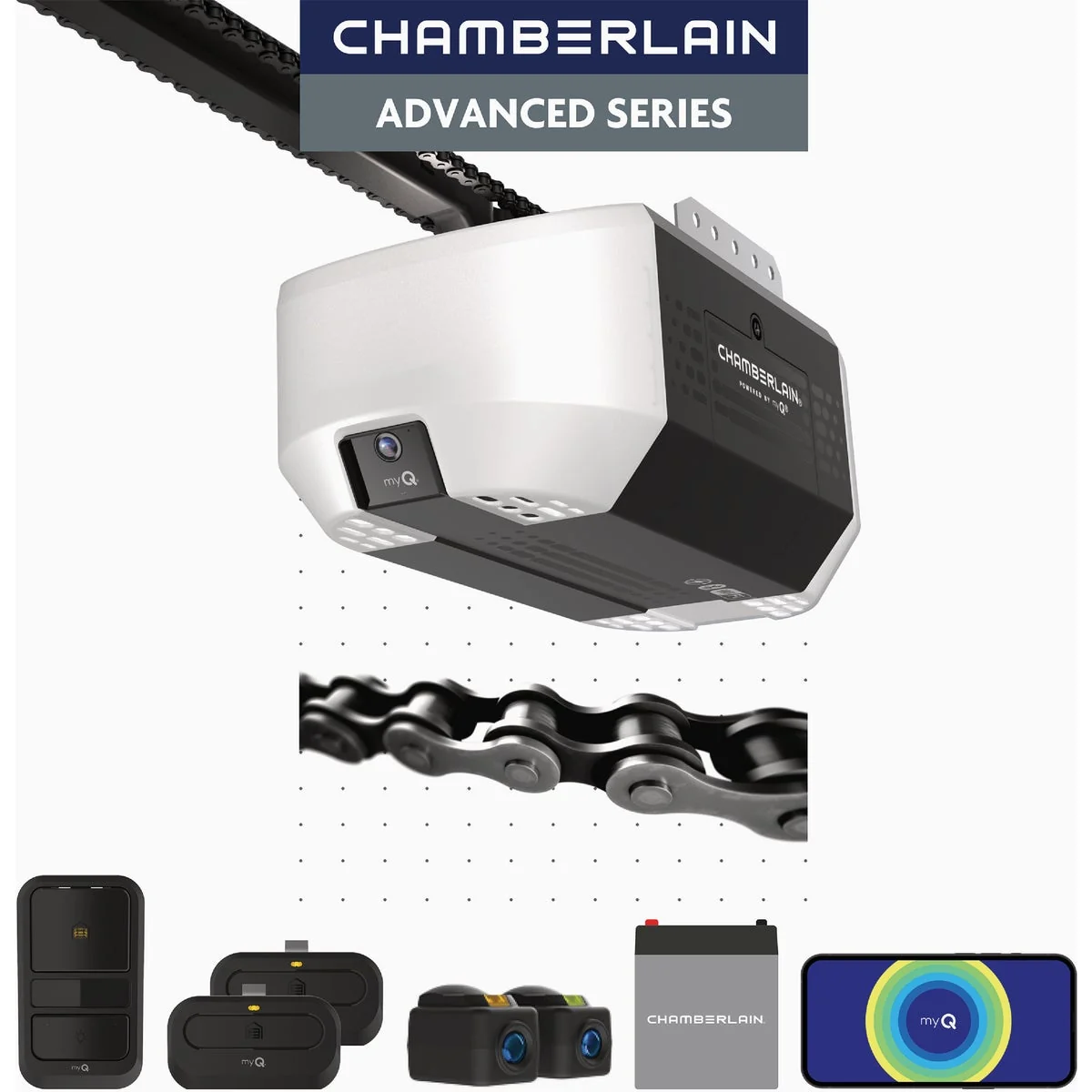 Premium Material Chamberlain C4310 3 4 HP Chain Drive Garage Door Opener Verified