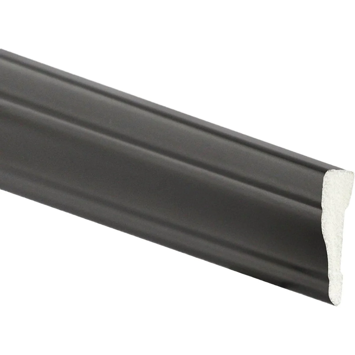 Long-Lasting Inteplast Building Products 2-1 8 In. W. x 9 16 In. H. x 7 Ft. L. Black Polystyrene Casing Moulding Solid