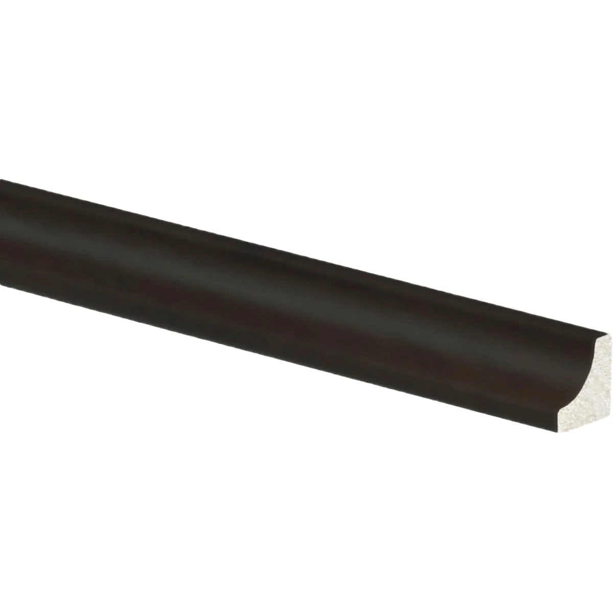 Fast Inteplast Building Products 11 16 In. W. x 11 16 In. H x 8 Ft. L. Black Polystyrene Cove Moulding High-End