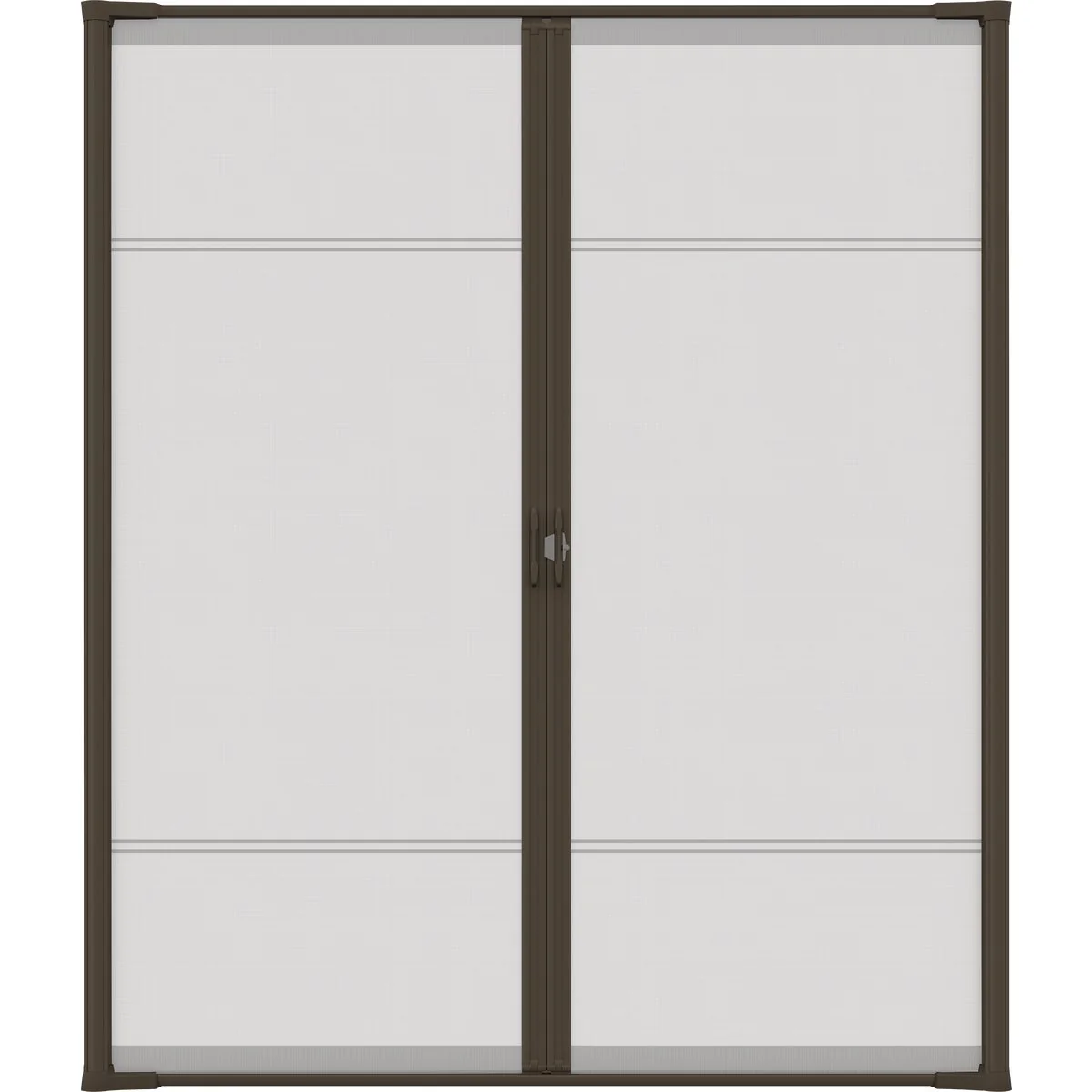 Original Larson Brisa 68 In. To 72 In. W x 80 In. to 81 In. H Double Door Brown Retractable Screen Long-Lasting