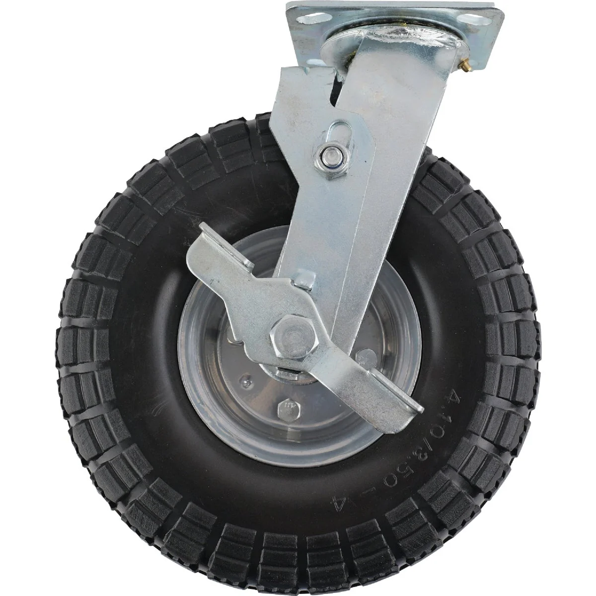 Reusable Shepherd Hardware 10 In. Swivel Plate Caster with Side Brake Green