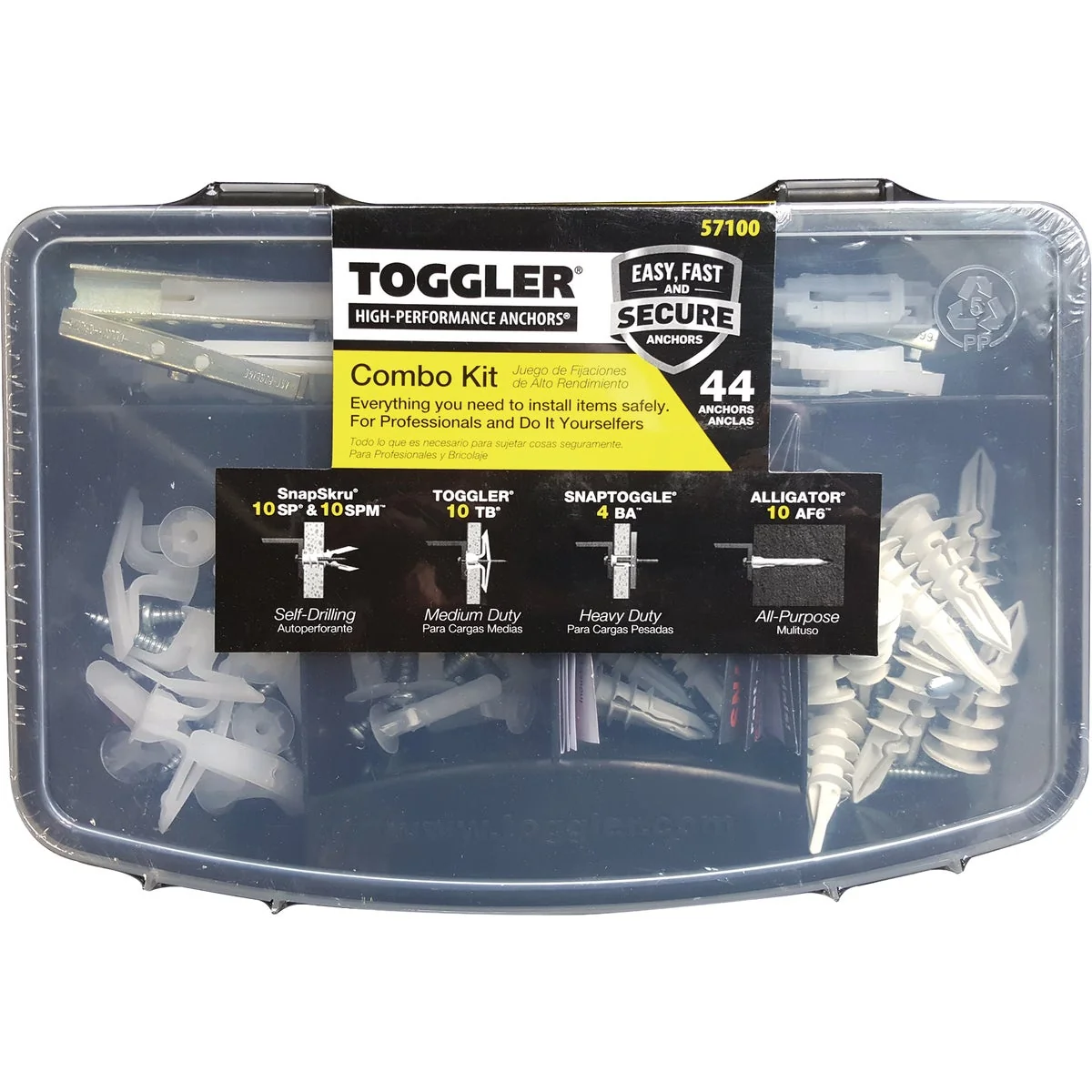 Original Toggler Assorted Anchor Combo Kit 44-Piece Minimalist