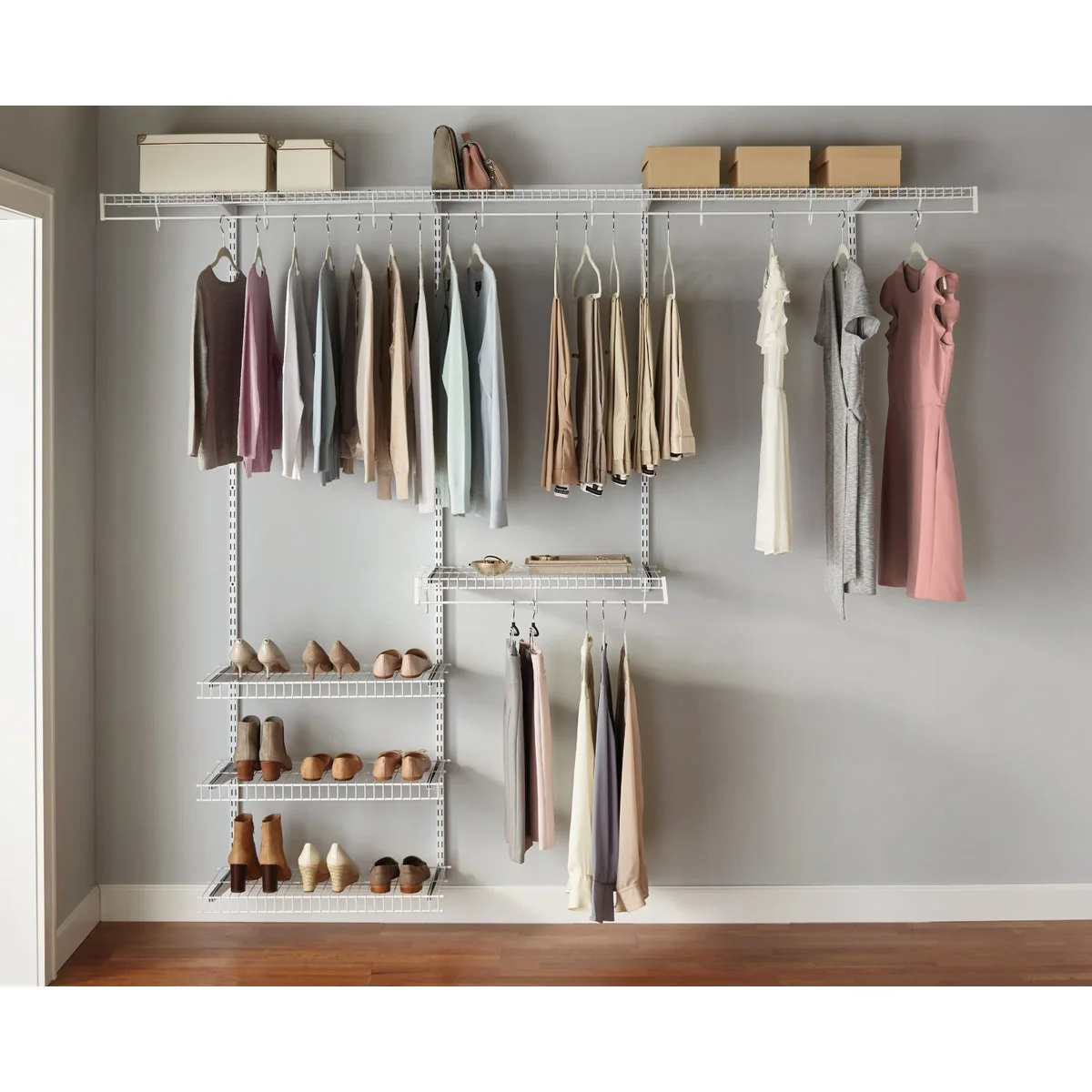 Organic Rubbermaid FastTrack 5 Ft. to 7 Ft. Closet Organization Kit Exclusive