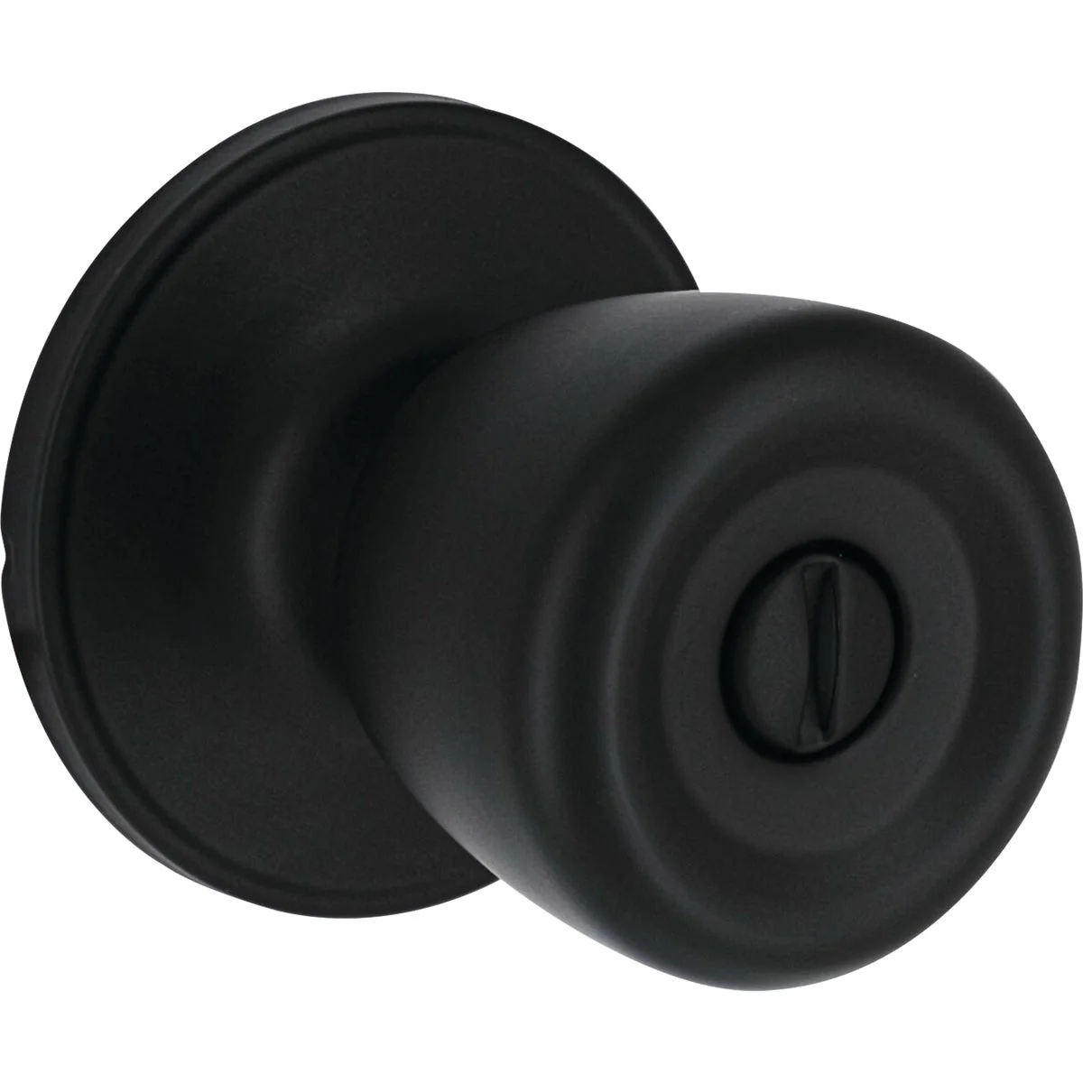 Functional Steel Pro Matte Black Tulip Privacy Knob High-End