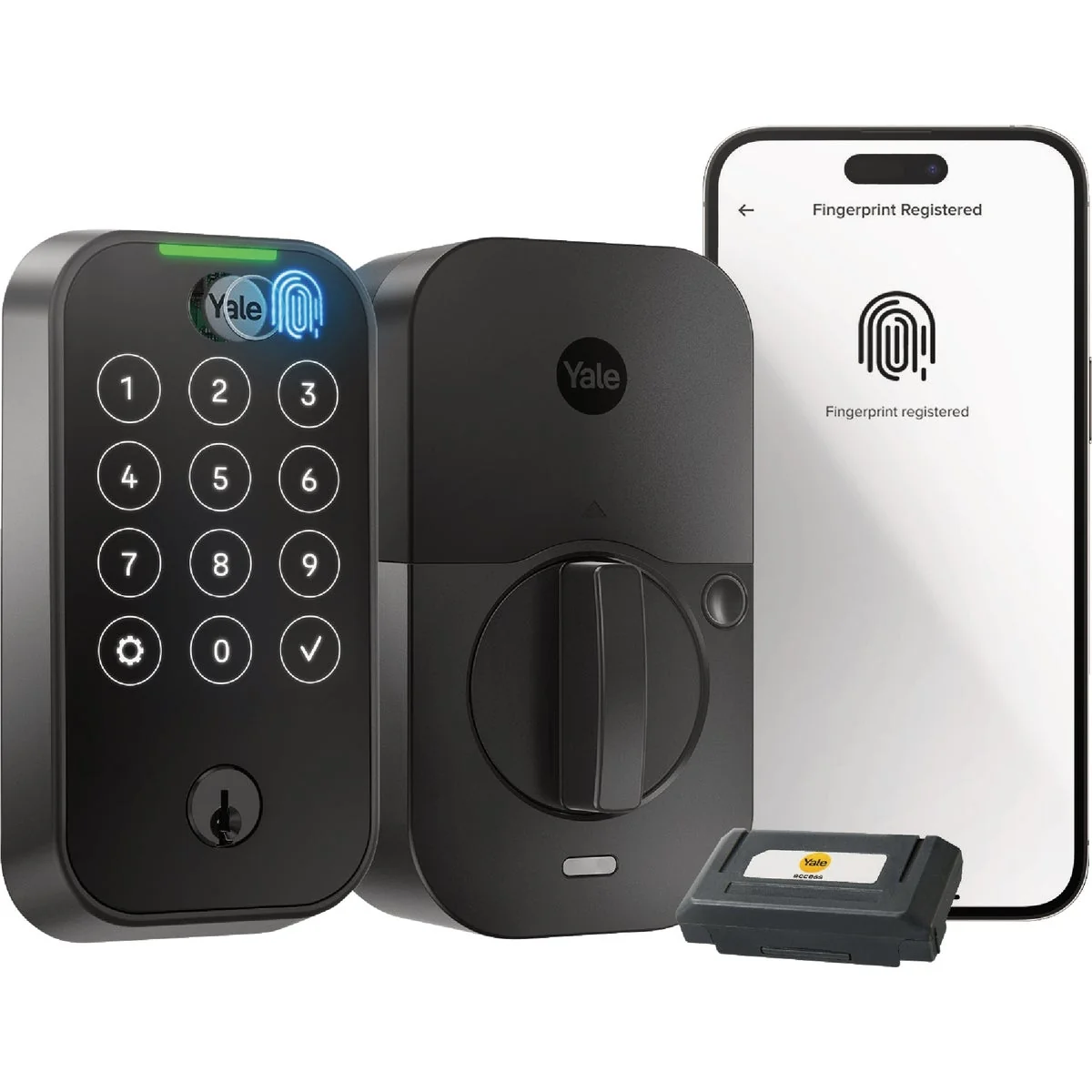 Practical Yale Assure Black Electronic Lock Touch Keypad Deadbolt with WiFi Safe