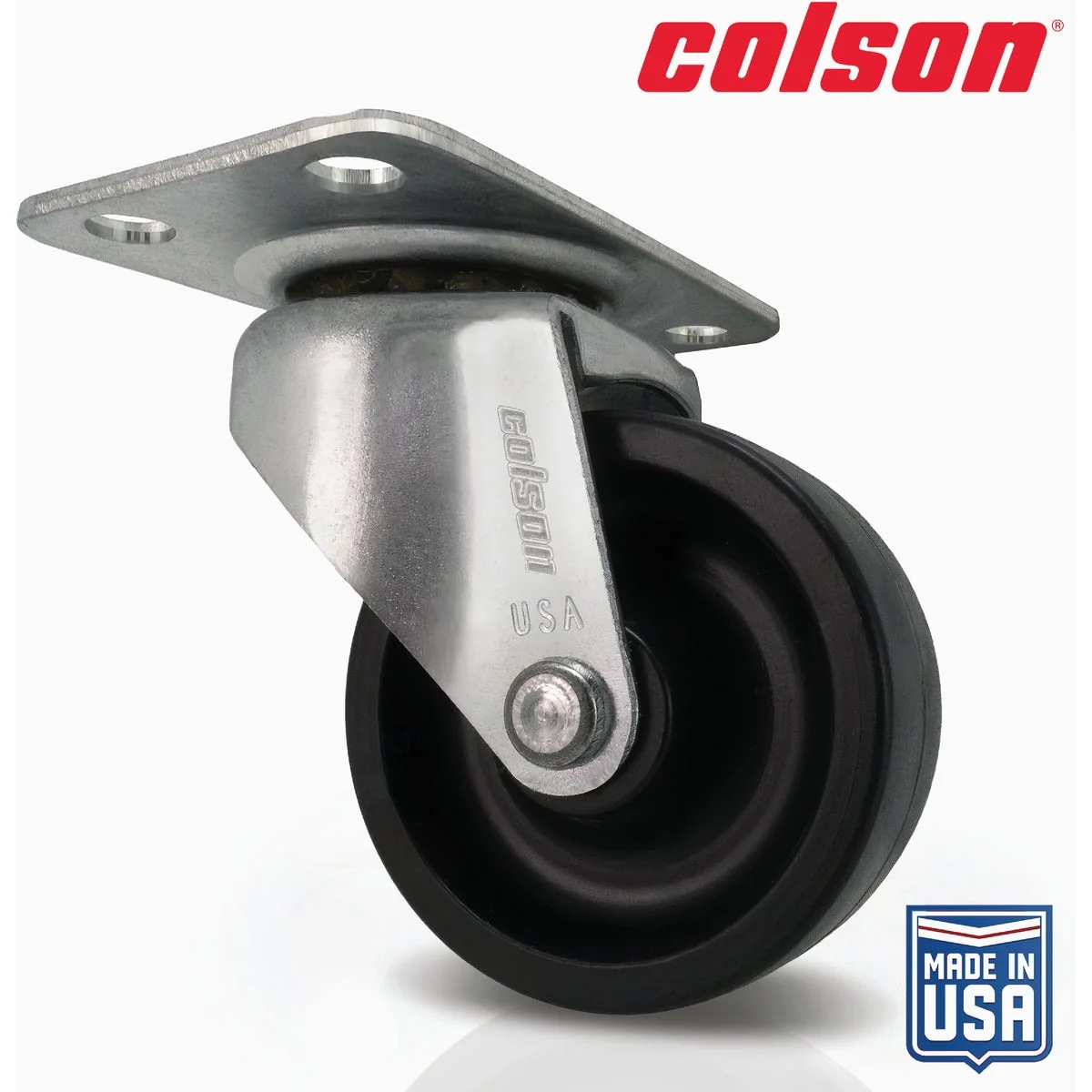 Carefully Designed Colson 2 In. Black Polypropylene Swivel Plate Caster Professional