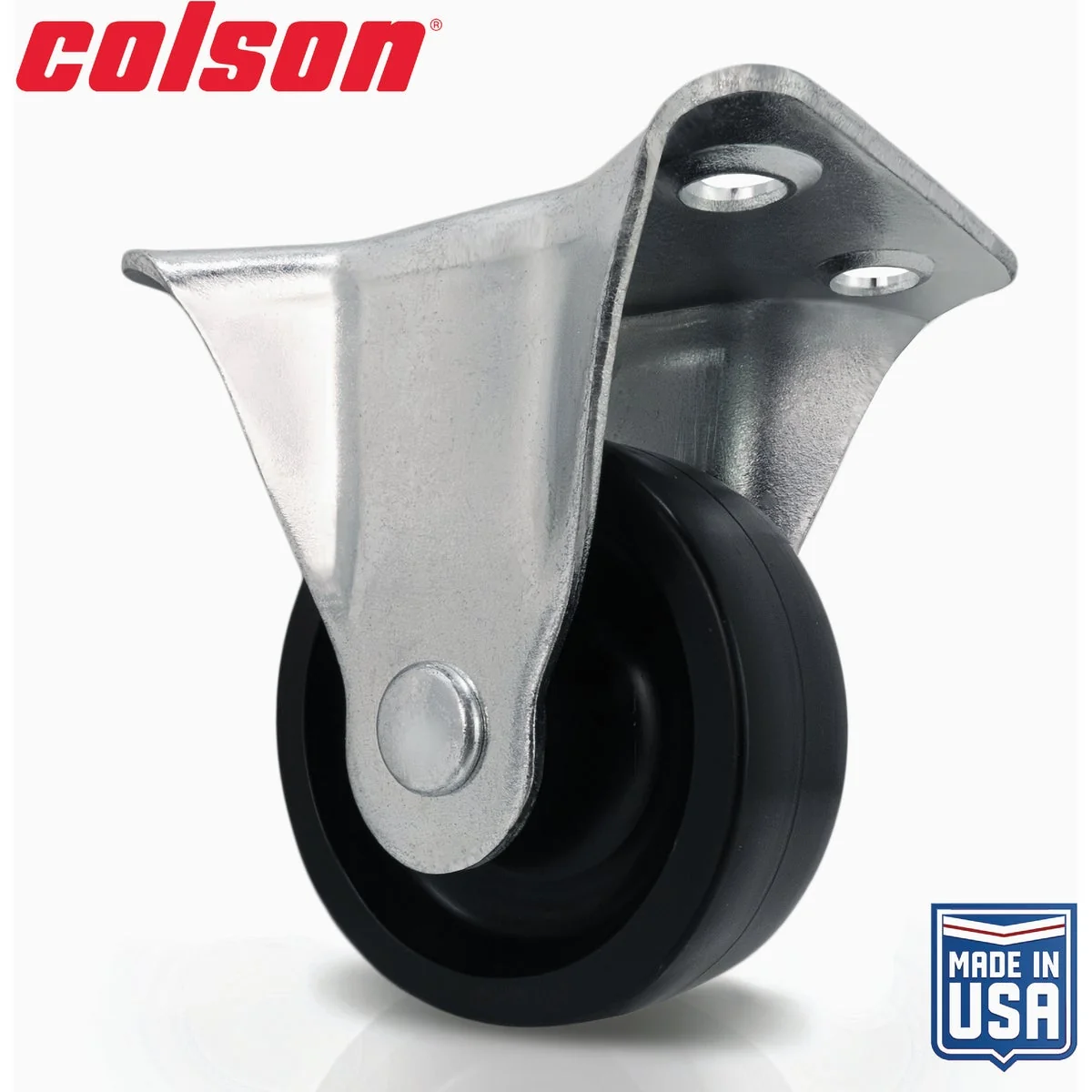 Modern Colson 2 In. Black Polypropylene Rigid Plate Caster Effective
