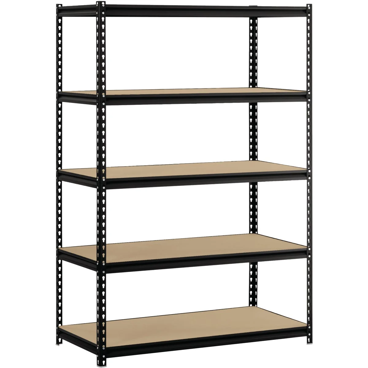 High-Quality Muscle Rack 48 In. x 24 In. x 72 In. 5-Tier Black Shelving Unit Green