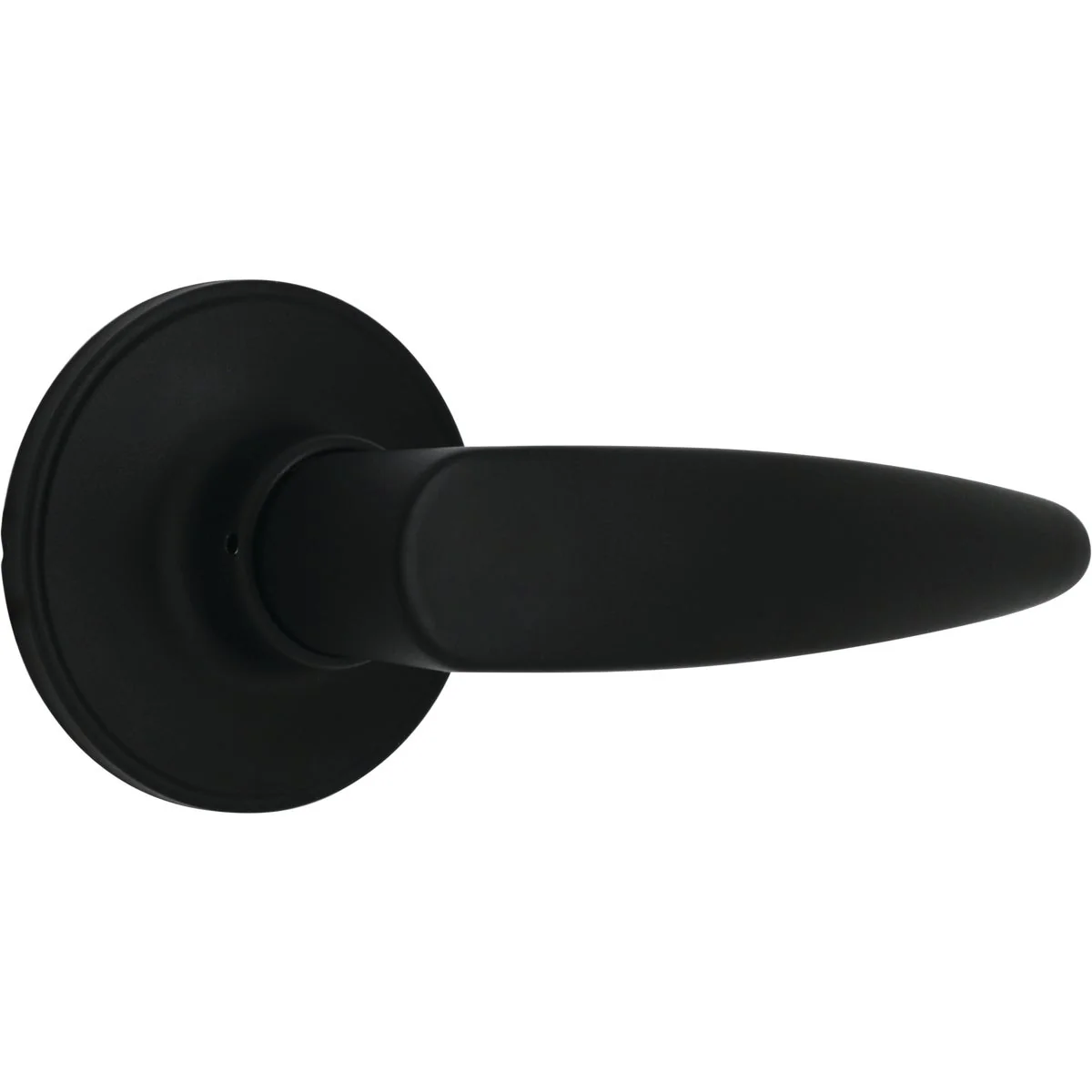 Contemporary Steel Pro Matte Black Straight Passage Door Lever Fast