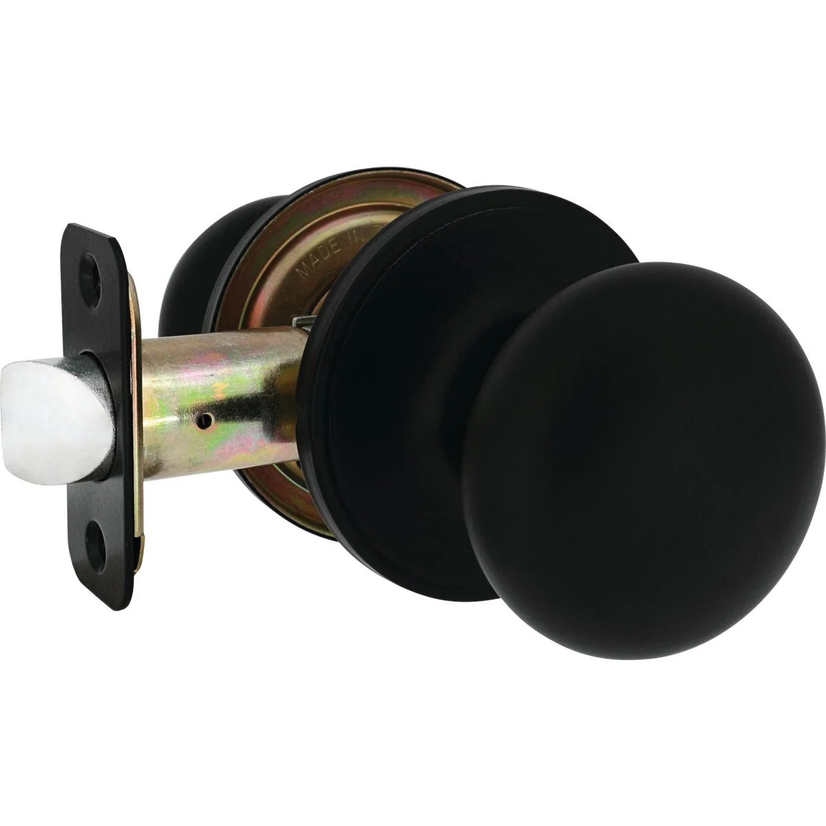 Expertly Made Steel Pro Matte Black Half Round Passage Knob Quality