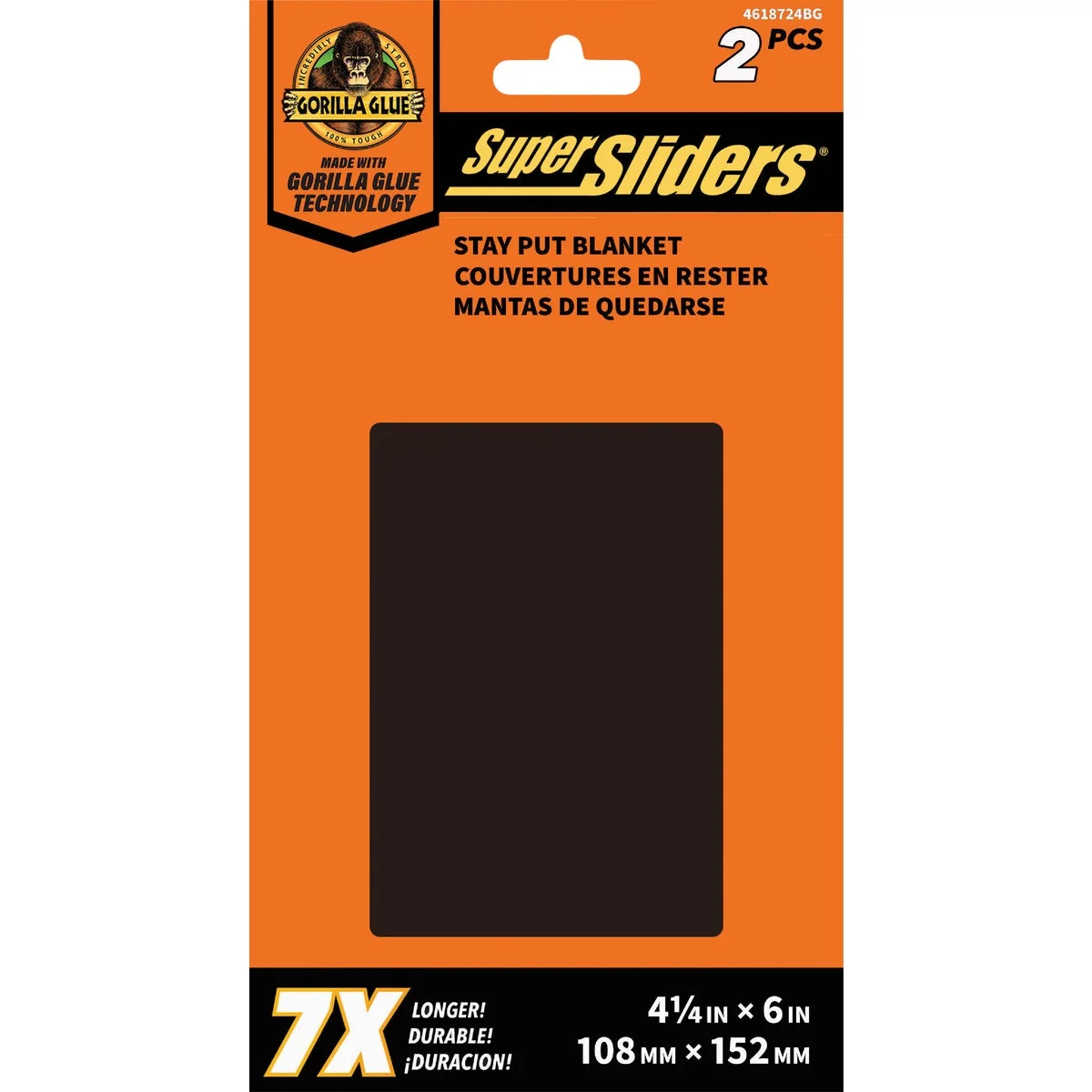 Organic Super Sliders Gorilla Glue 4 1 2 In. x 6 In. Stay Put Blankets 2-Piece Premium Material