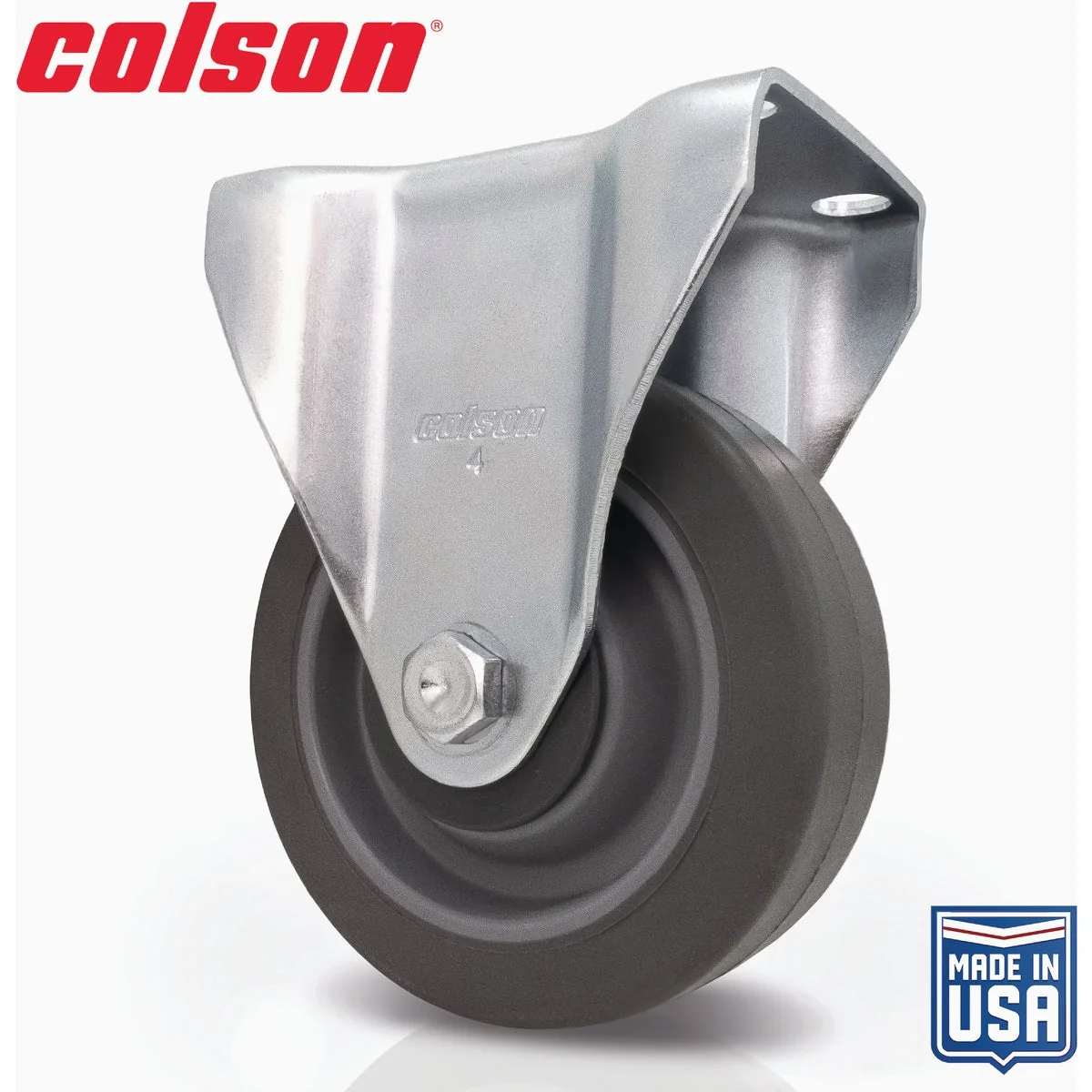Efficient Colson 4 In. Gray TPR Rigid Plate Caster Healthy
